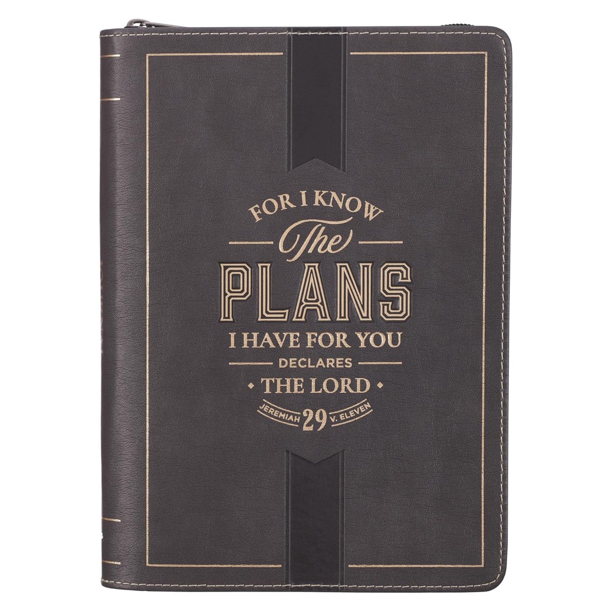 Zippered Journal: I Know The Plans (Black)