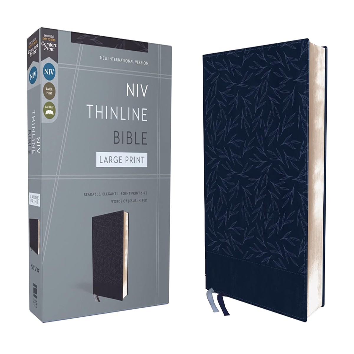 NIV Large Print Thinline Bible (Navy)