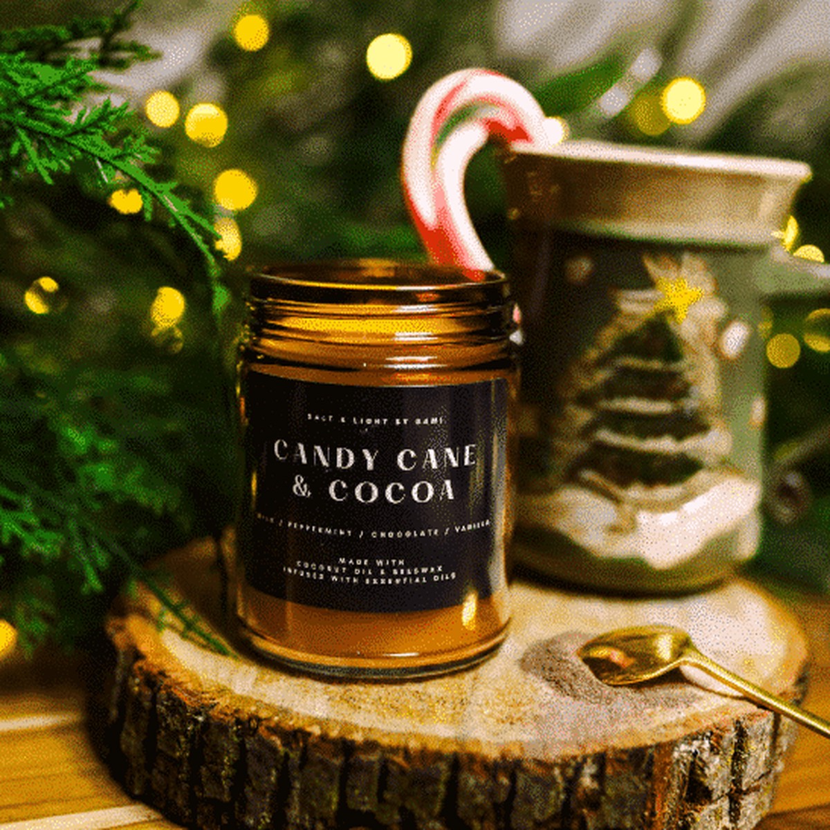 Candle: Candy Cane and Cocoa