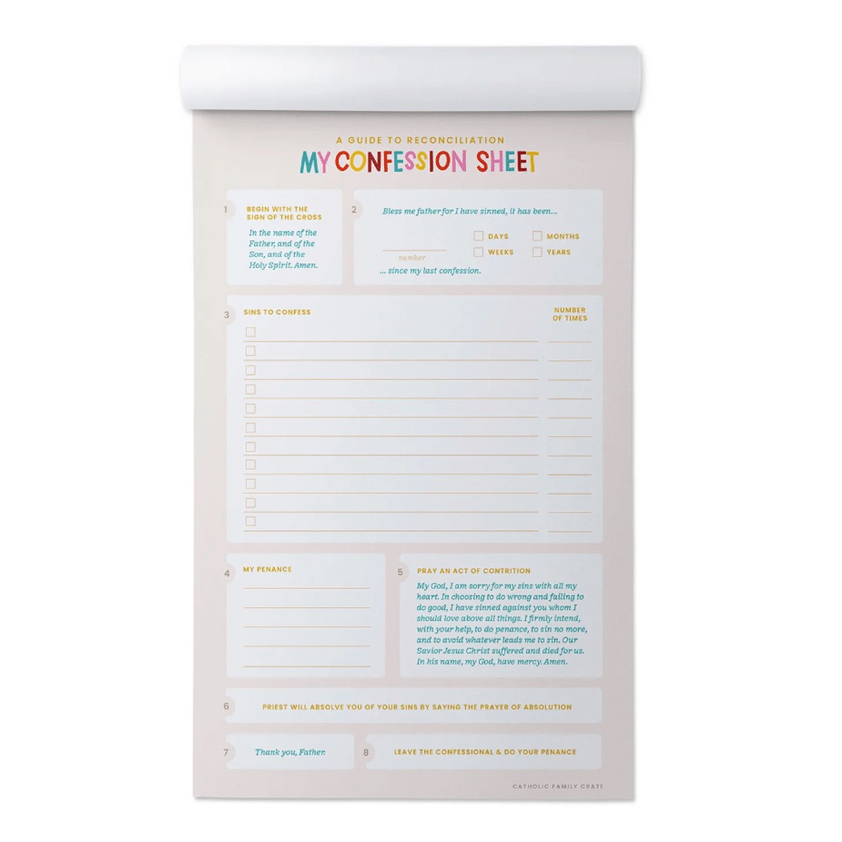 Confession Notepad