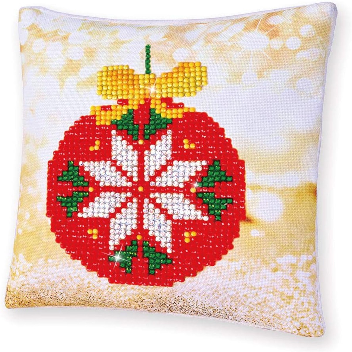 Diamond Dotz: Red Bauble Pillow