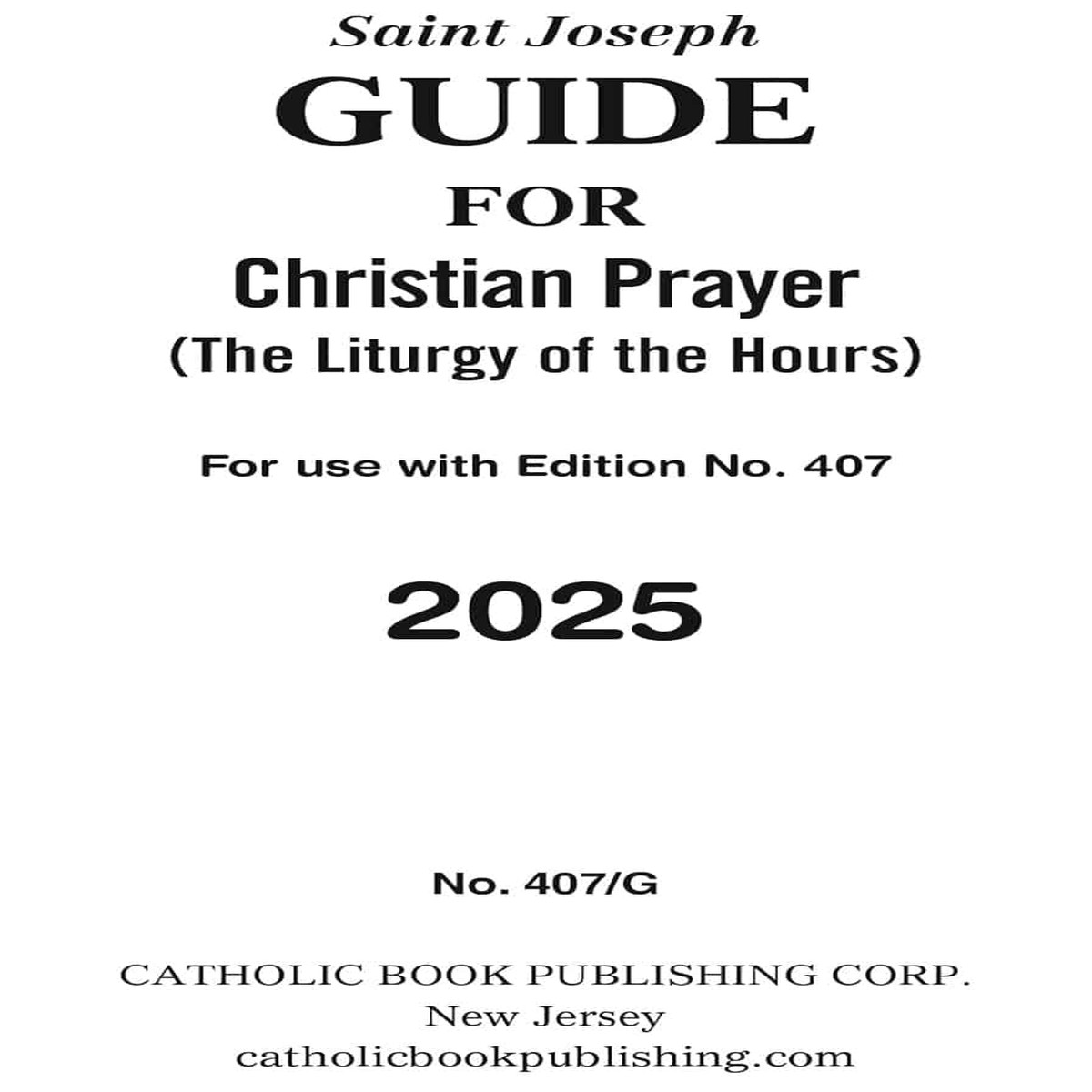 2025 Christian Prayer Guide (Large Print)