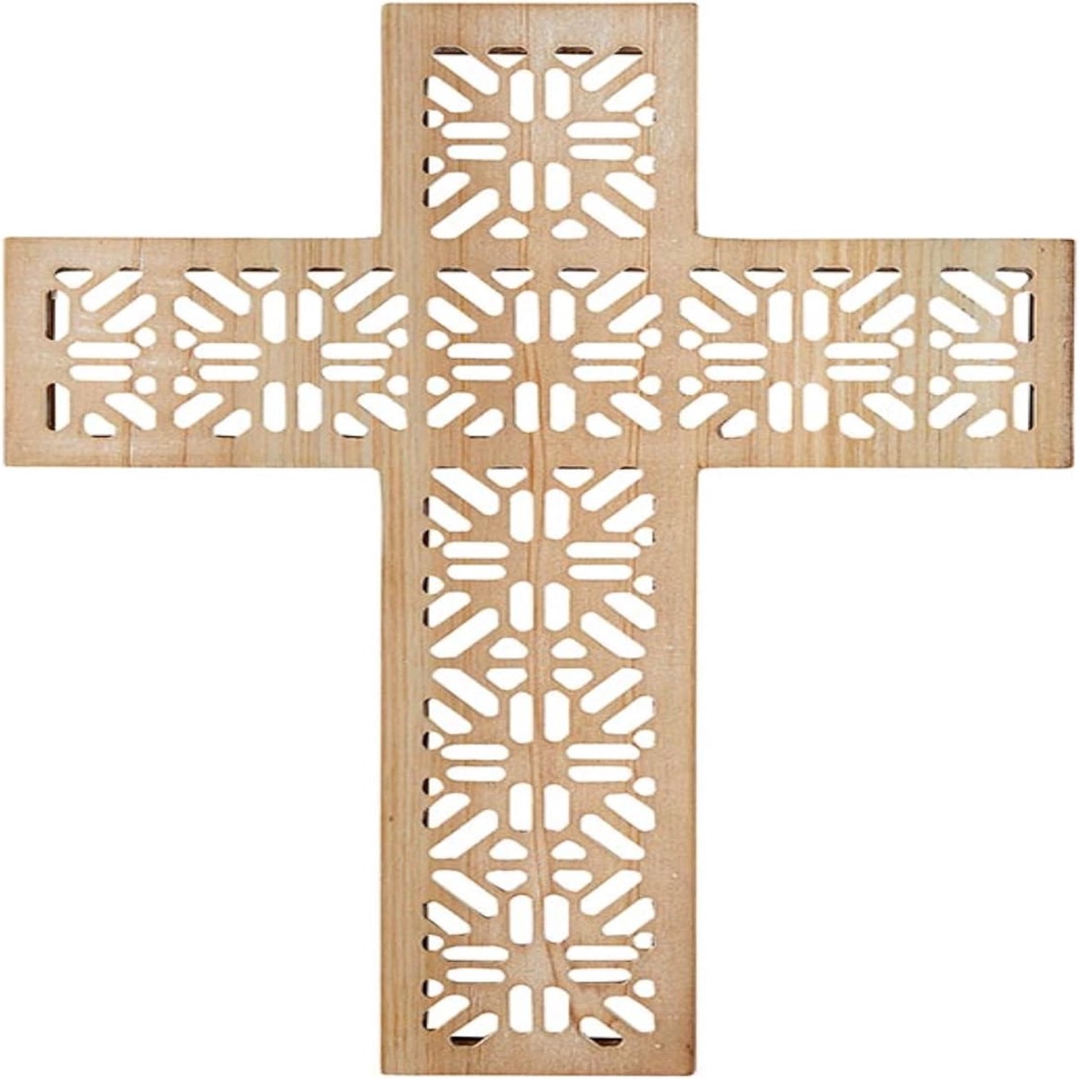 Floral Rattan Wall Cross