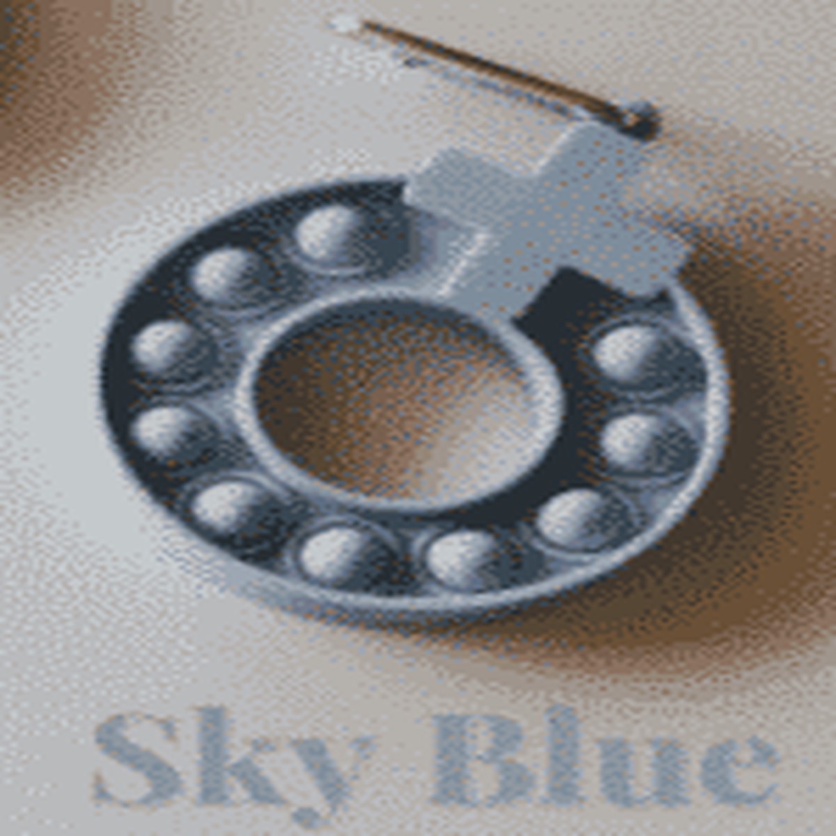 Decade Rosary Pop-It Keychain: Sky Blue