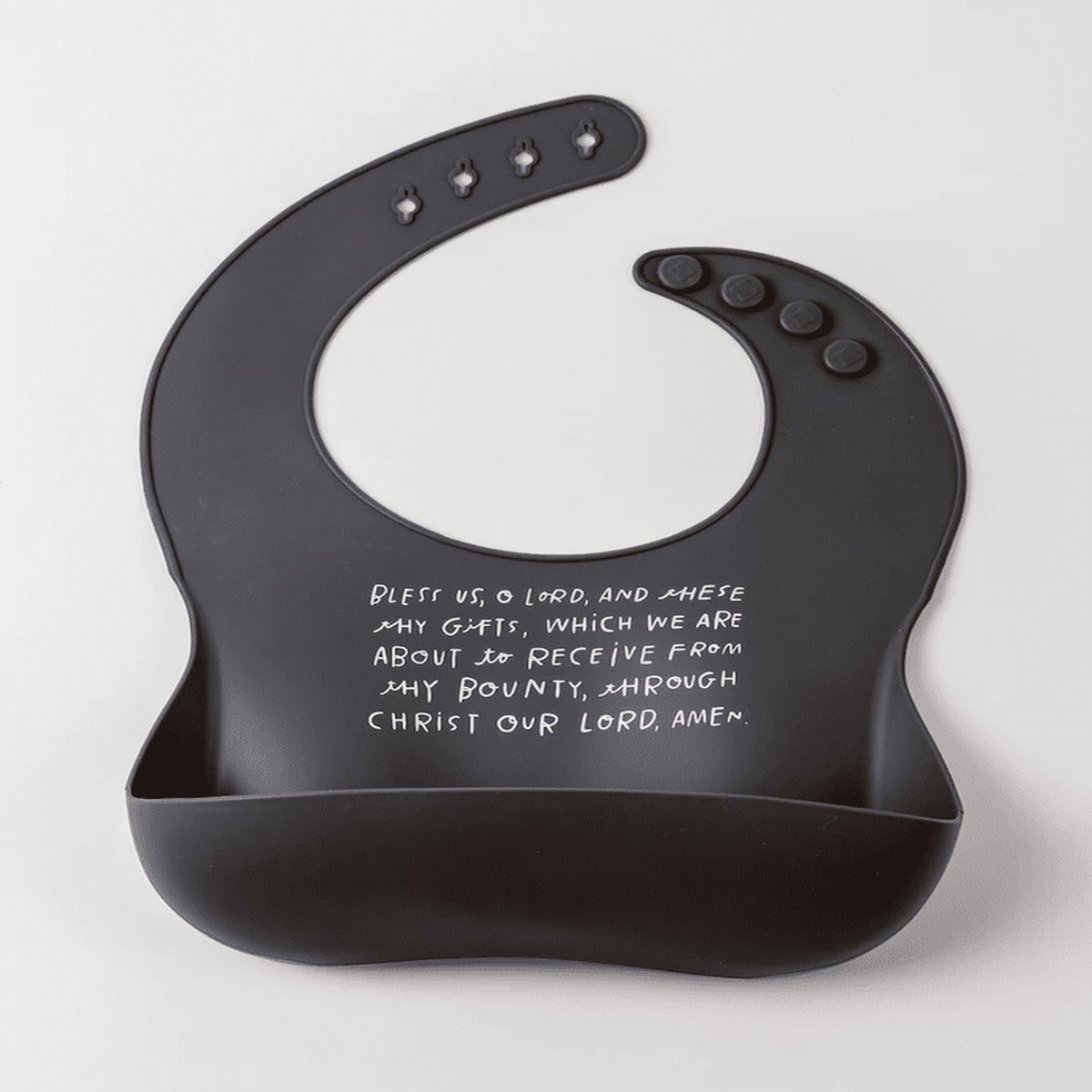 Meal Blessing Bib (Dark Gray)