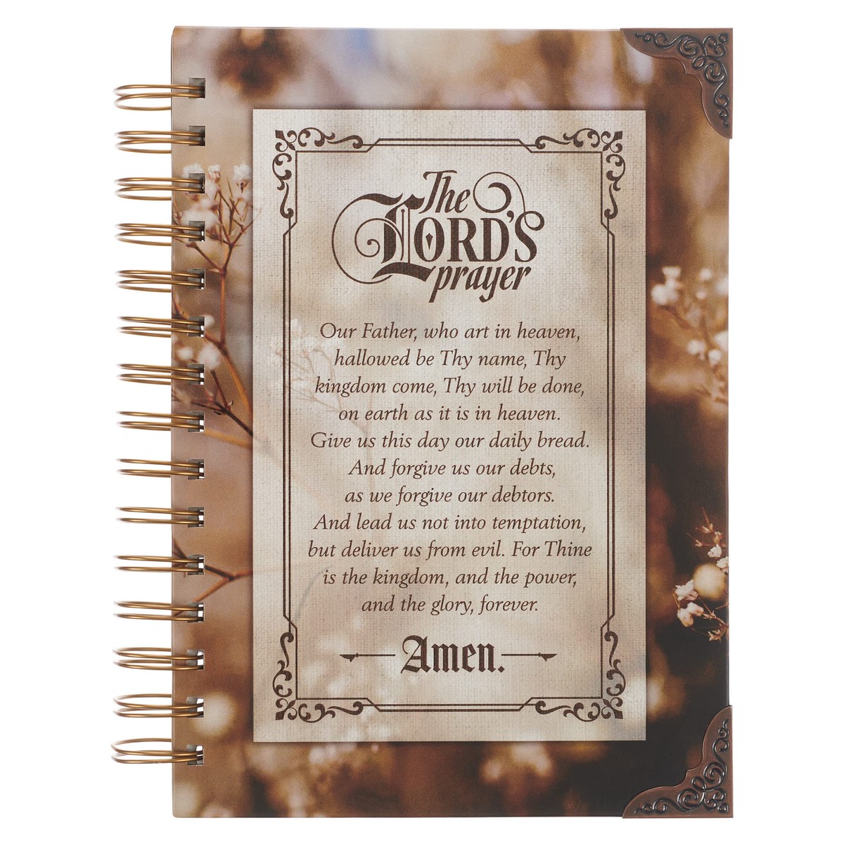 Journal: The Lord's Prayer (Brown Wirebound)