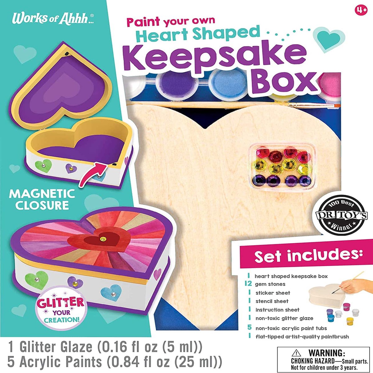 Wood Paint Kit: Heart Shaped Box