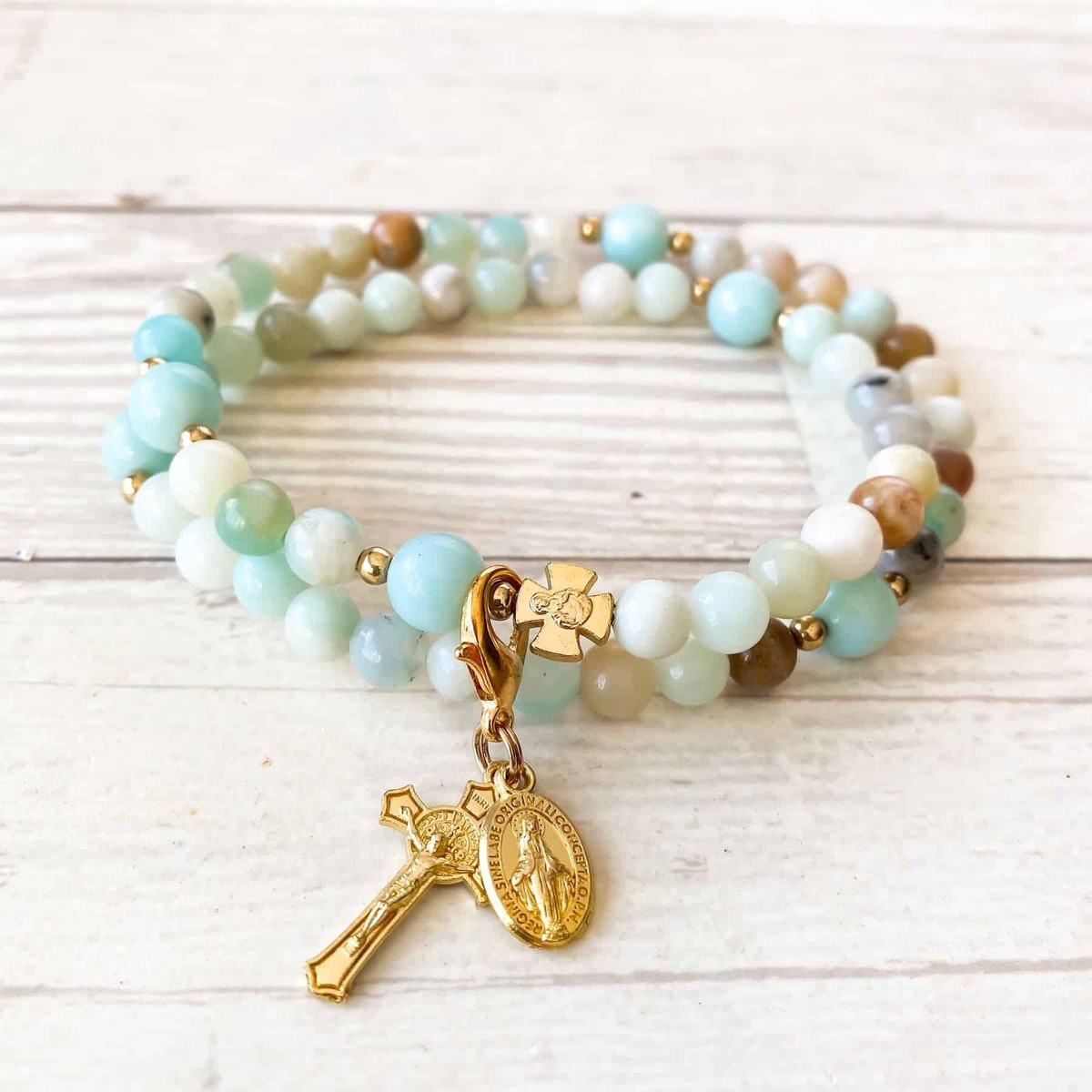Rosary Bracelet: Gianna (Medium Stretch & Wrap)