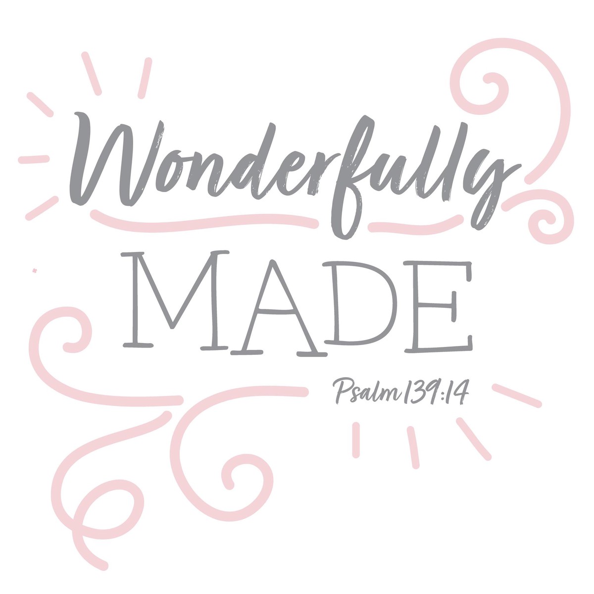 Scripture Swaddle: Wonderfully Made (Pink, 4747)