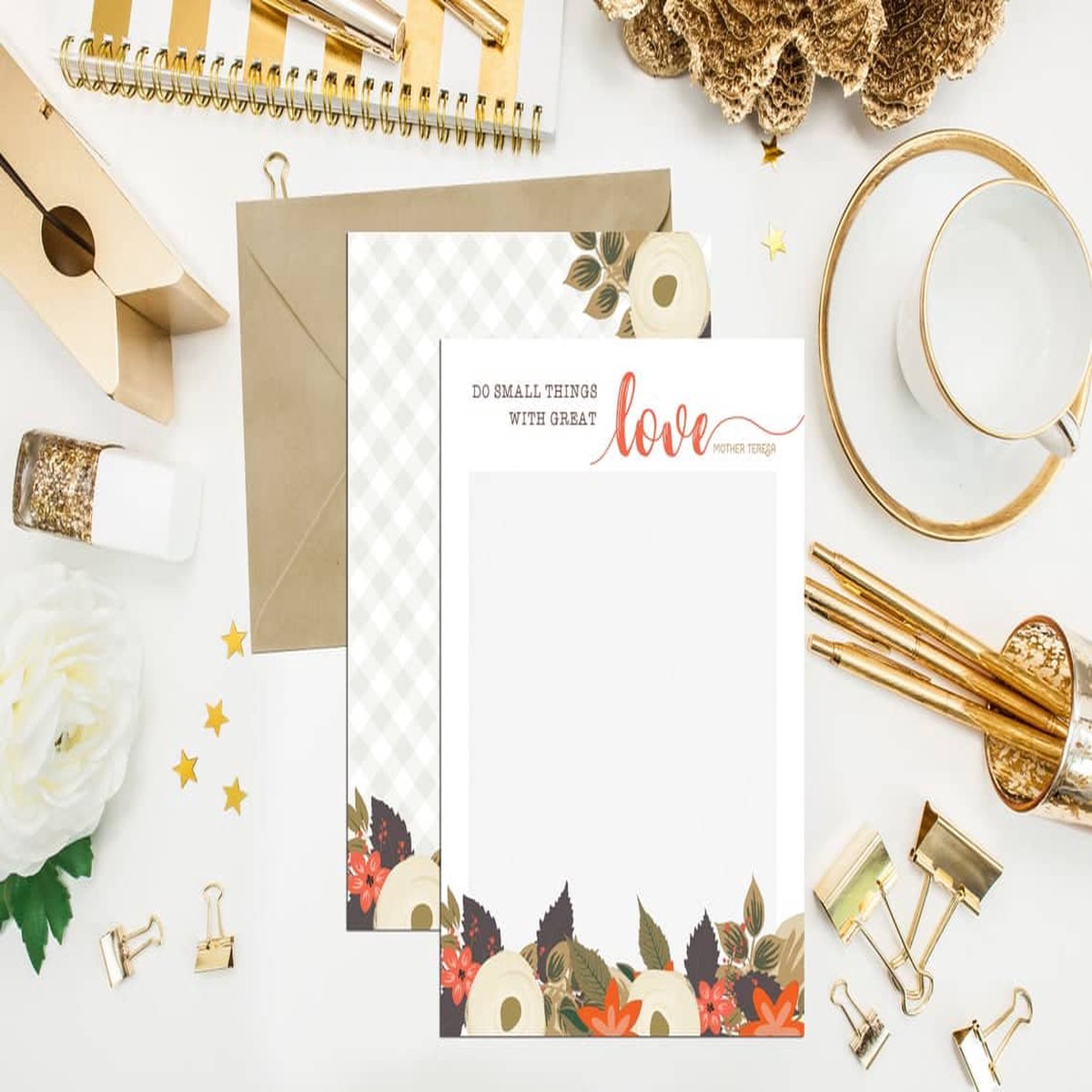 Flat Note Cards: Do Small Things (Set of 10)