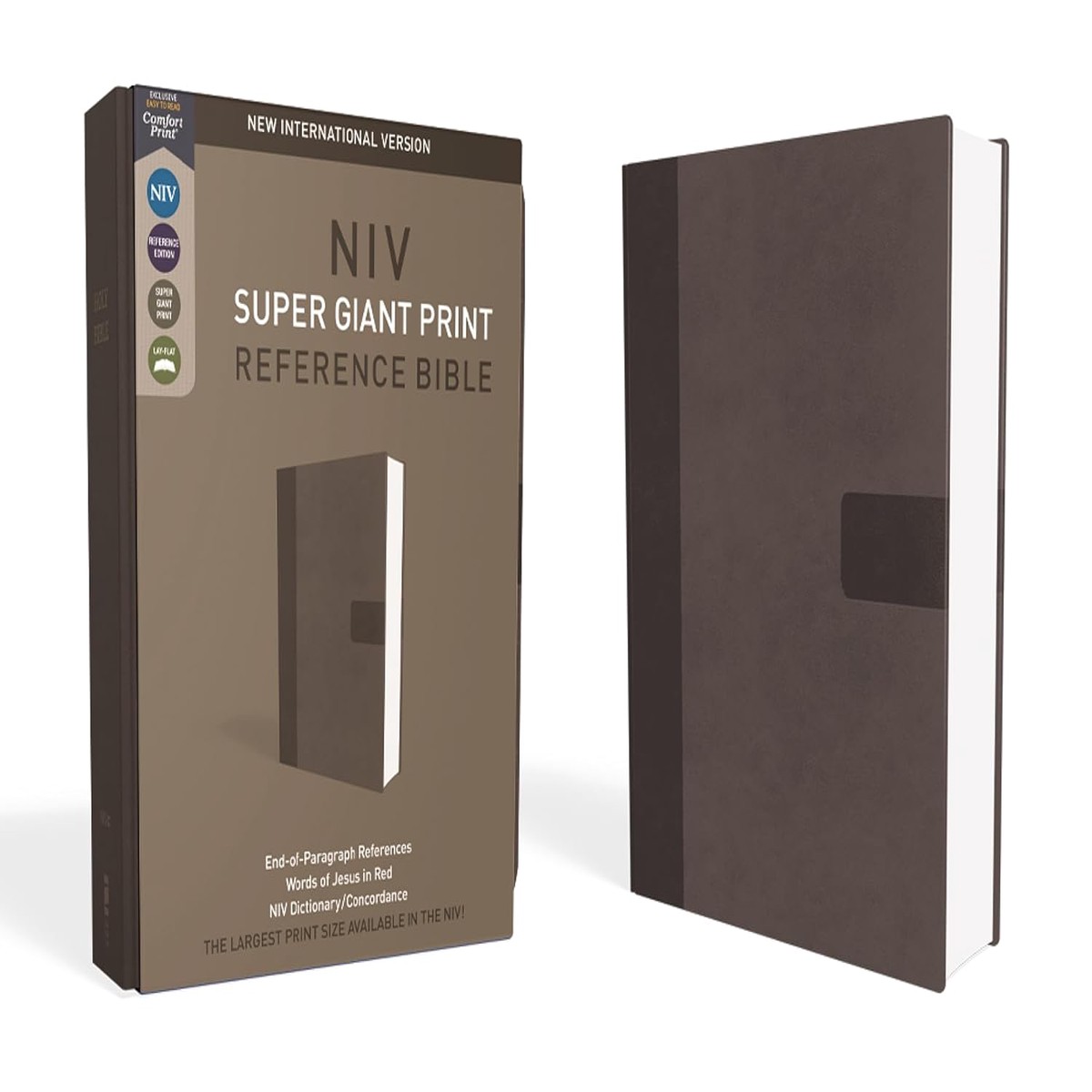 NIV Super Giant Print Reference Bible (Gray Leathersoft)