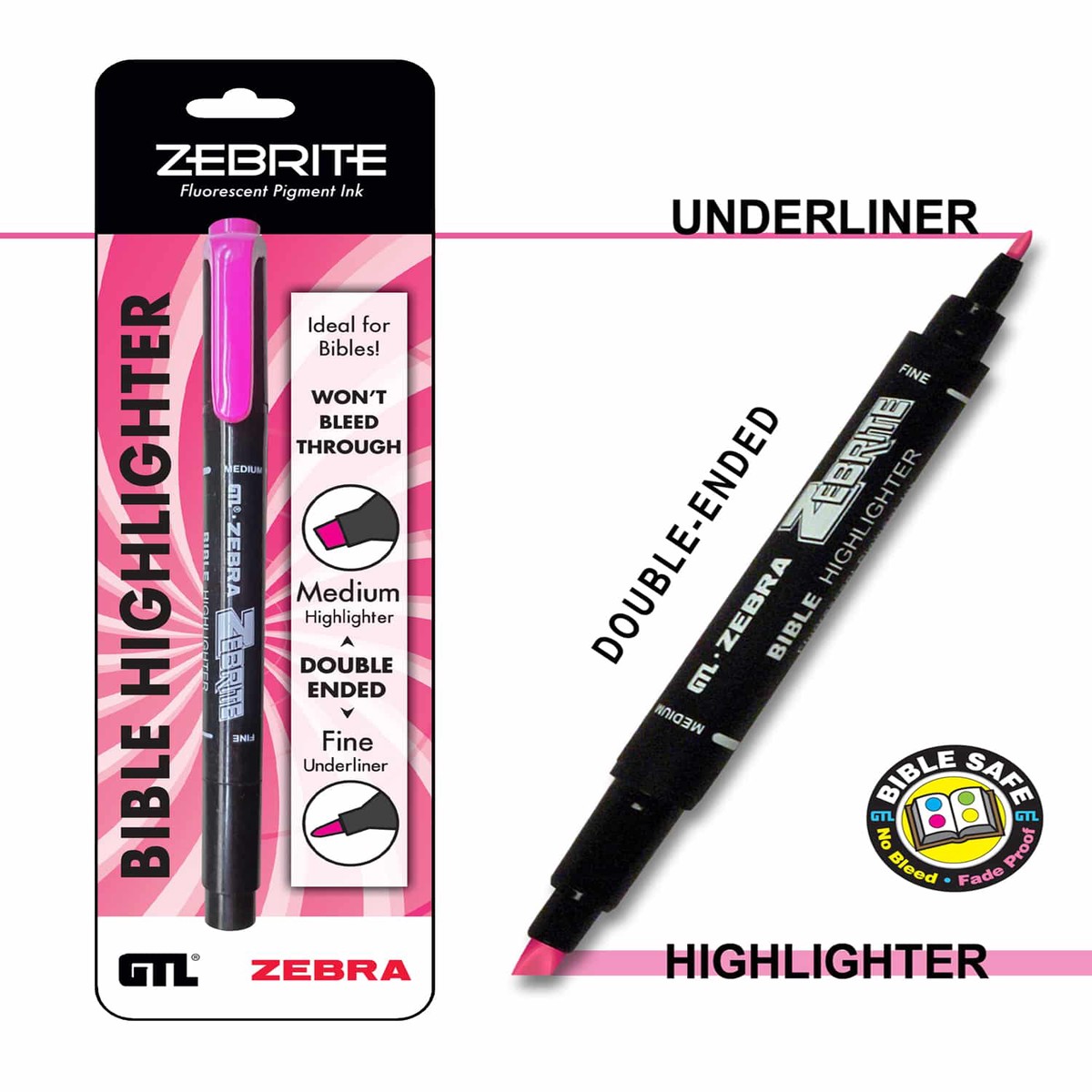 Highlighter: Pink: Blister Card - Journaling