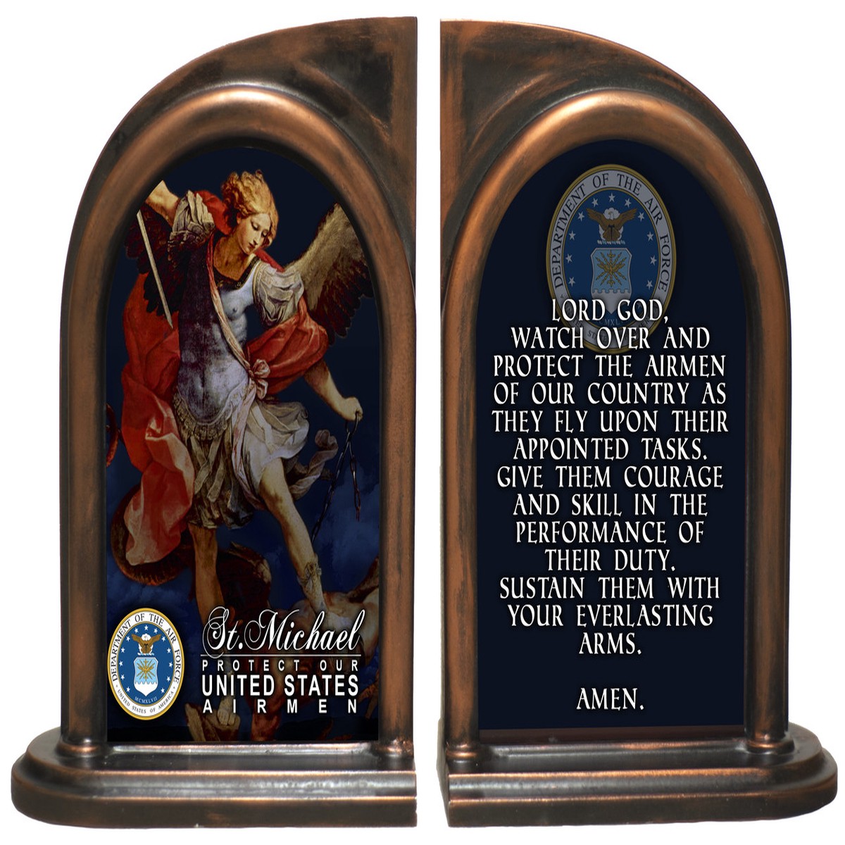 St. Michael Air Force II Bookends