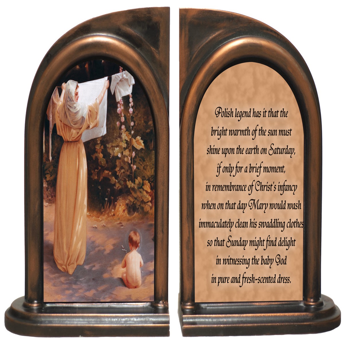 Polish Madonna Bookends