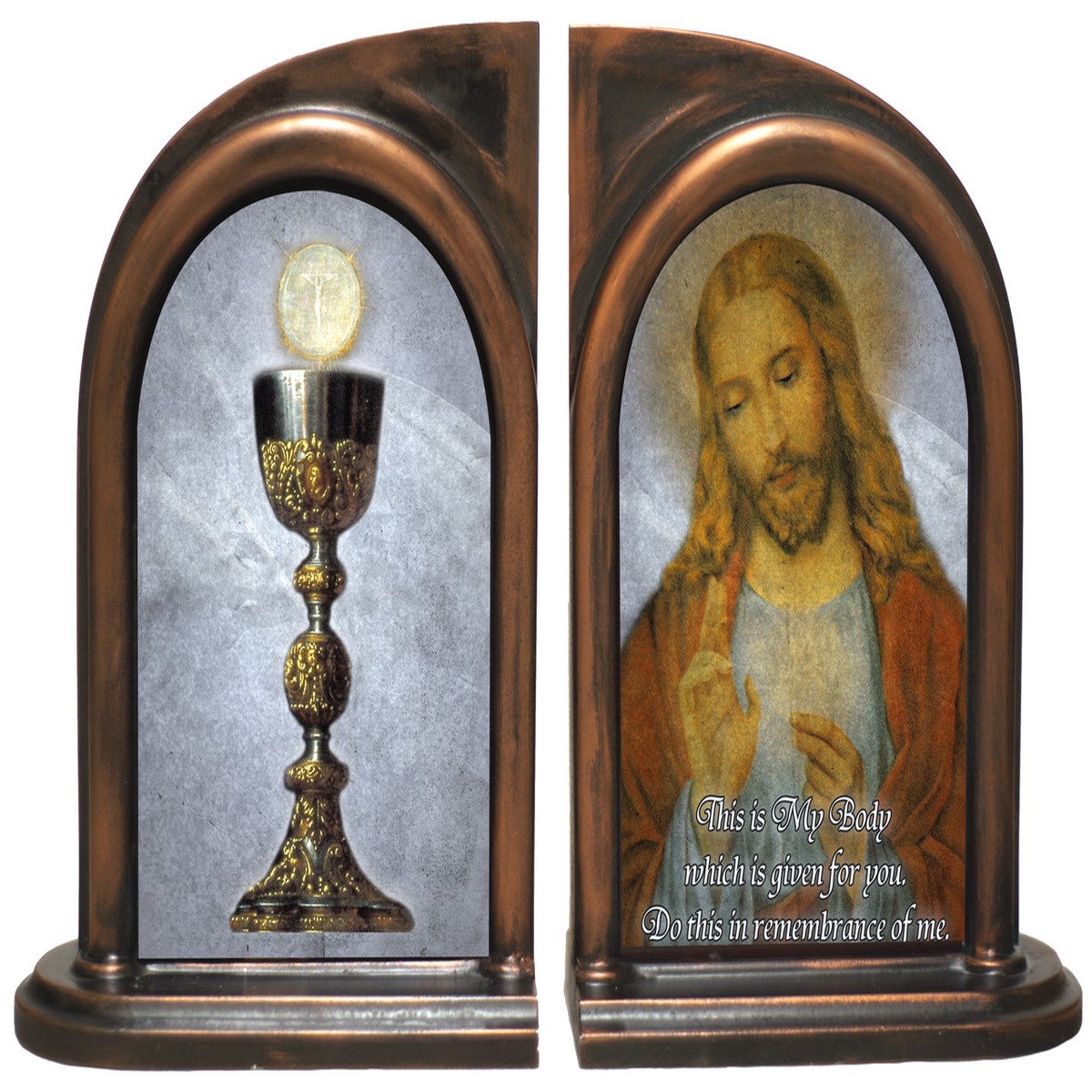 Christ and Chalice Bookends