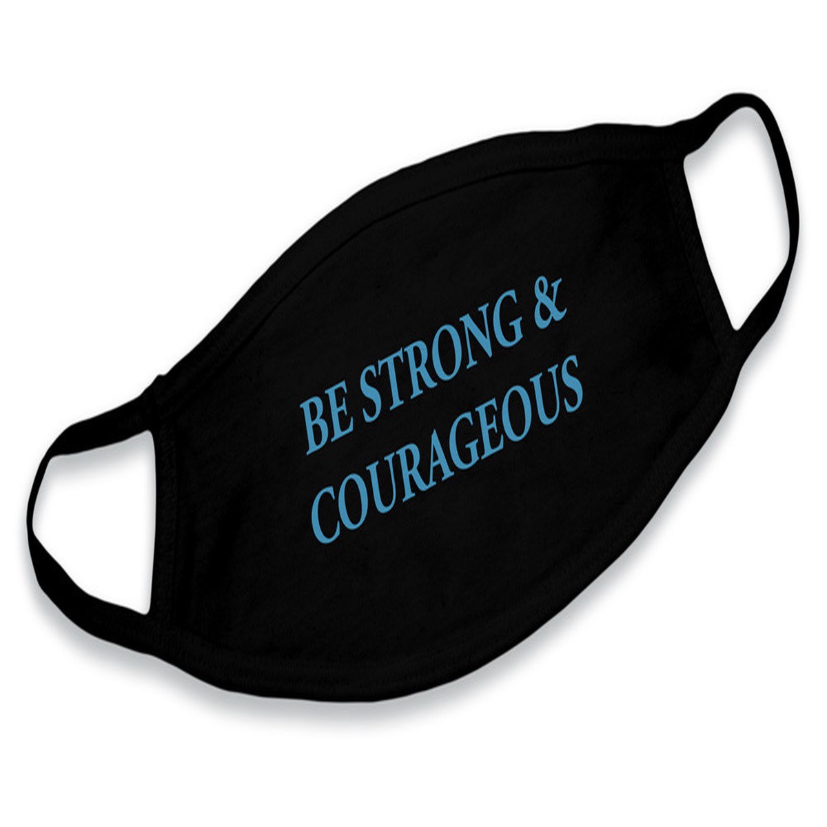 "Be Strong" Black Cotton Face Mask