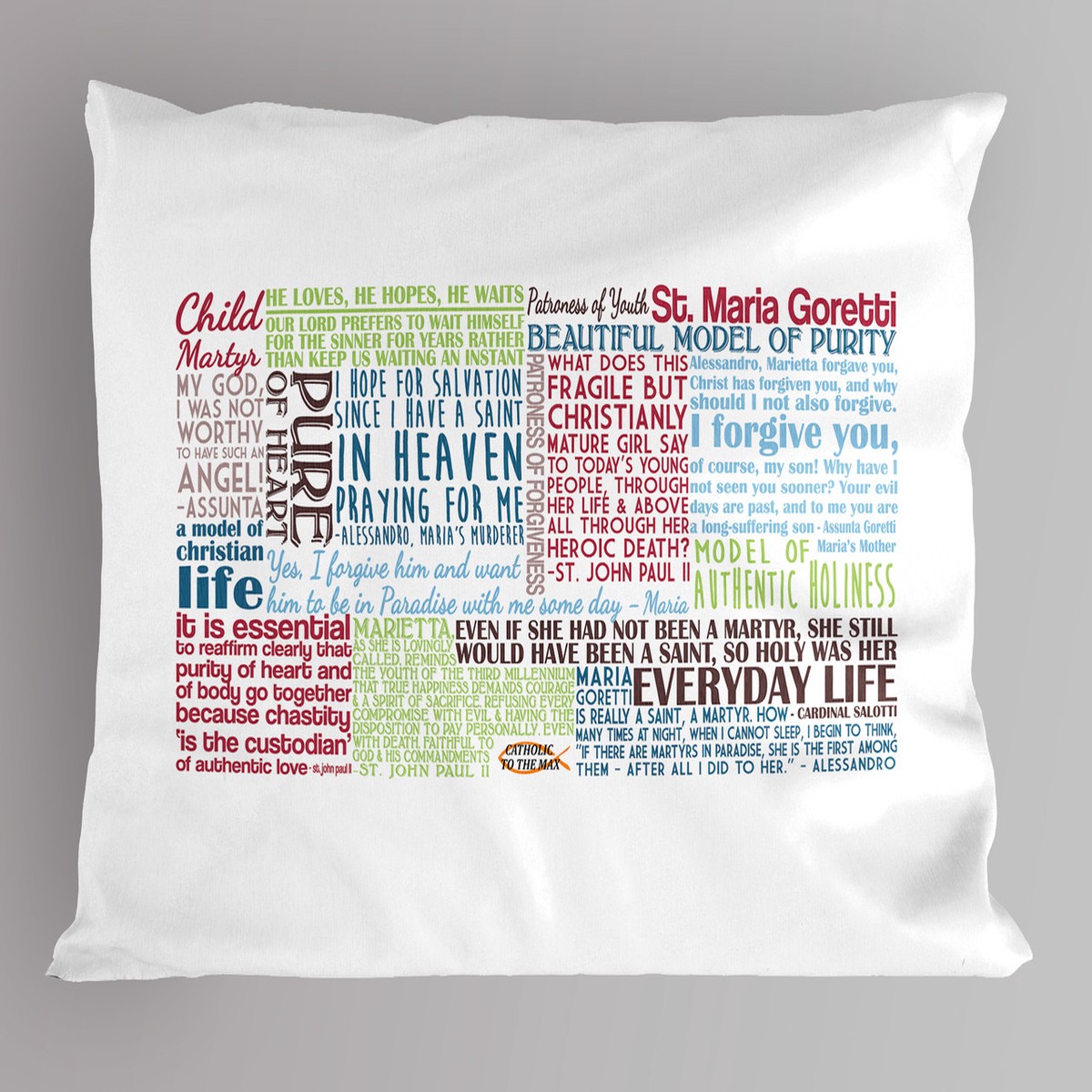 Saint Maria Goretti Quote Pillowcase
