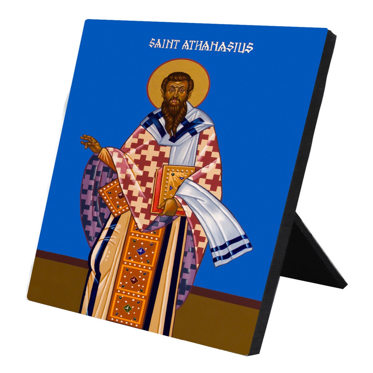 St. Athanasius Vertical Desk Plaque