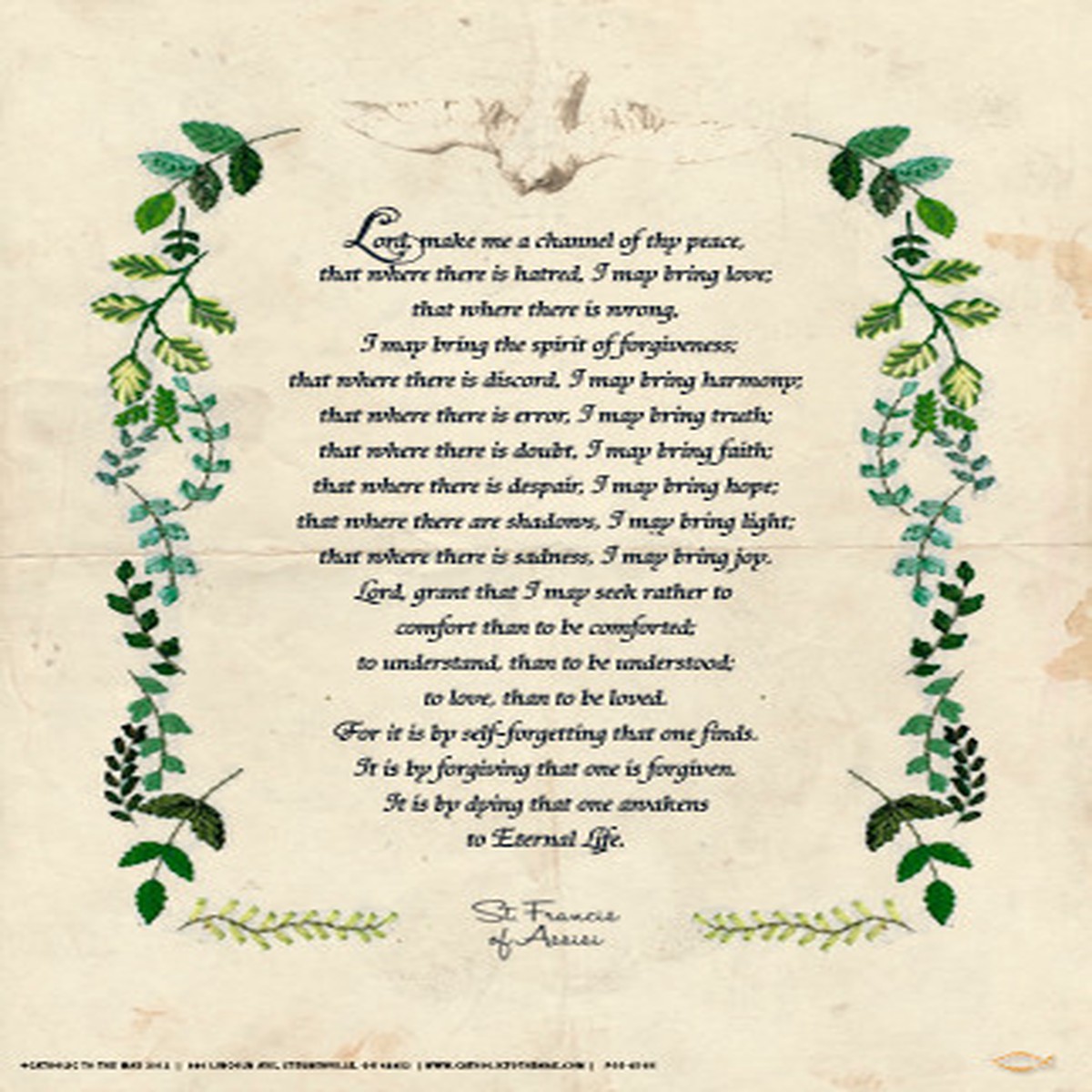 St. Francis Prayer Poster