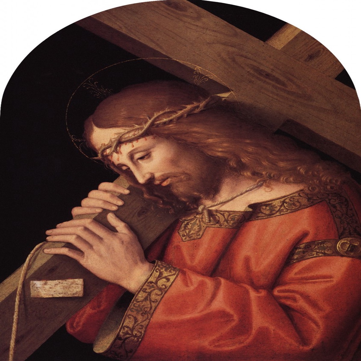 Christ Bearing the Cross Arched Magnet