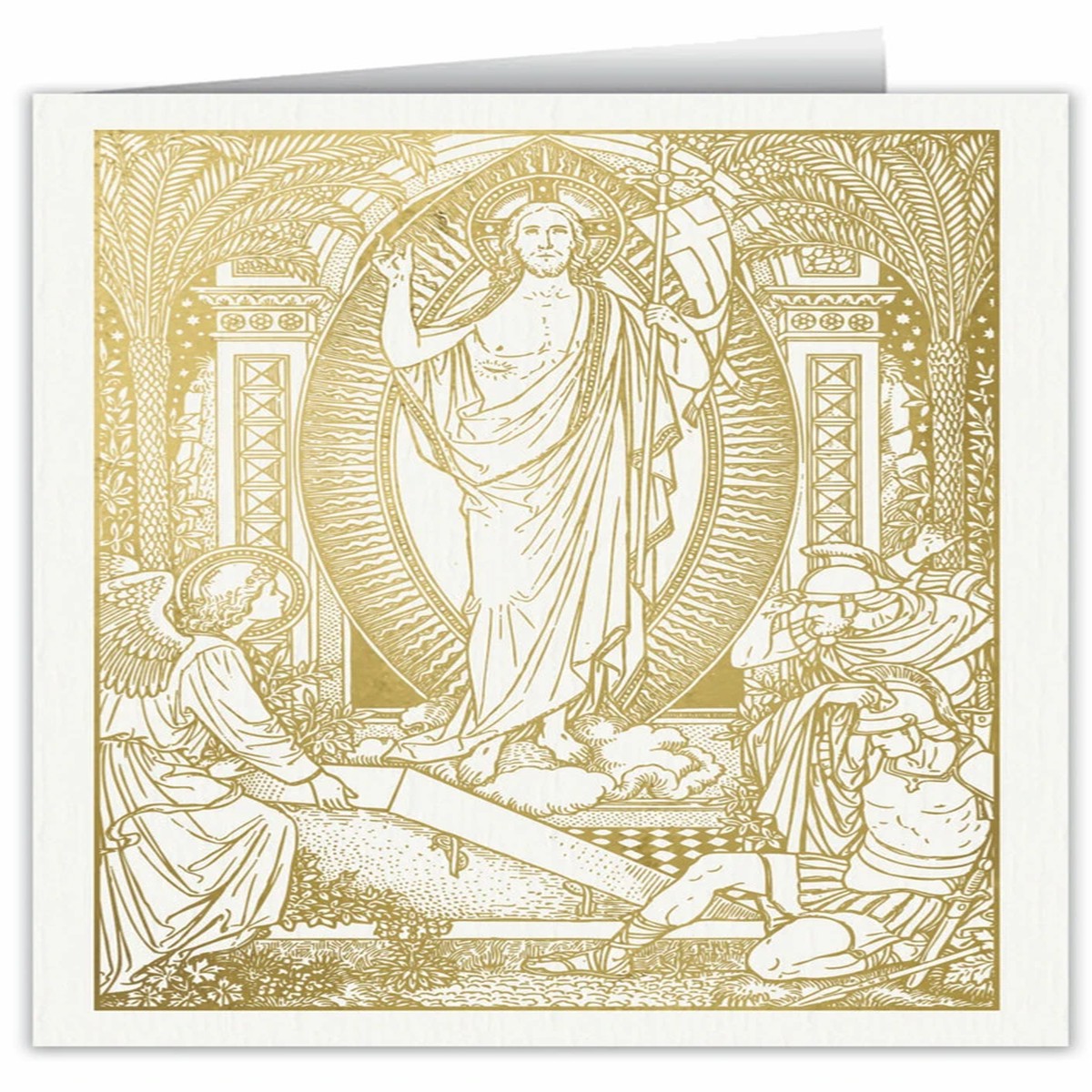 He is Risen Woodcut Note Card