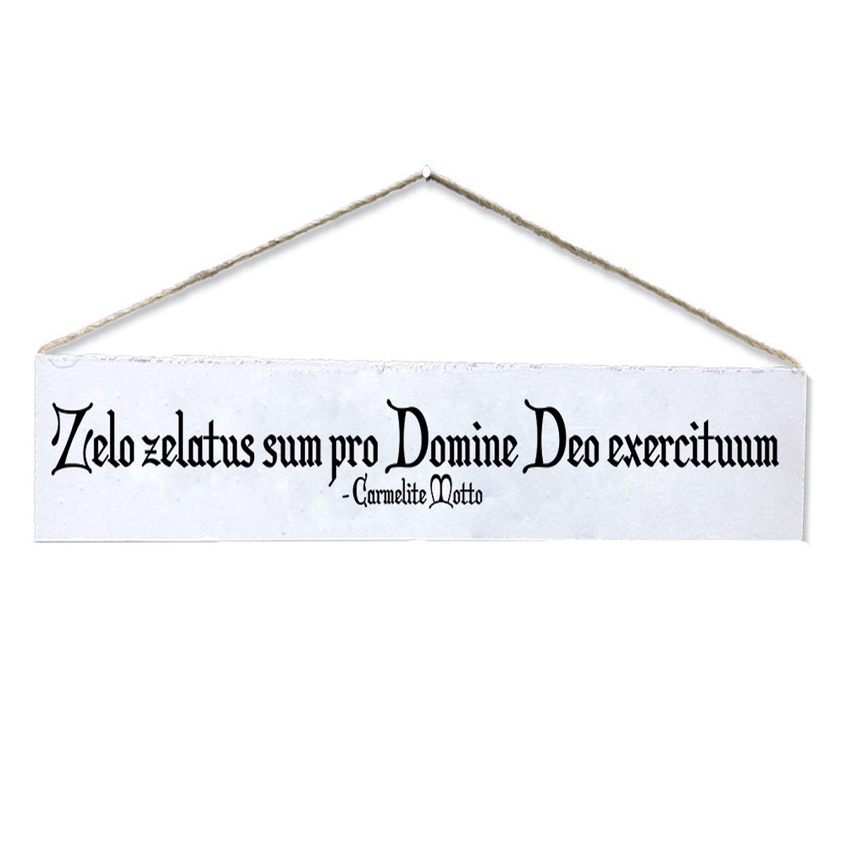 "Zelo Zelatus" Carmelite Motto Quote Plaque