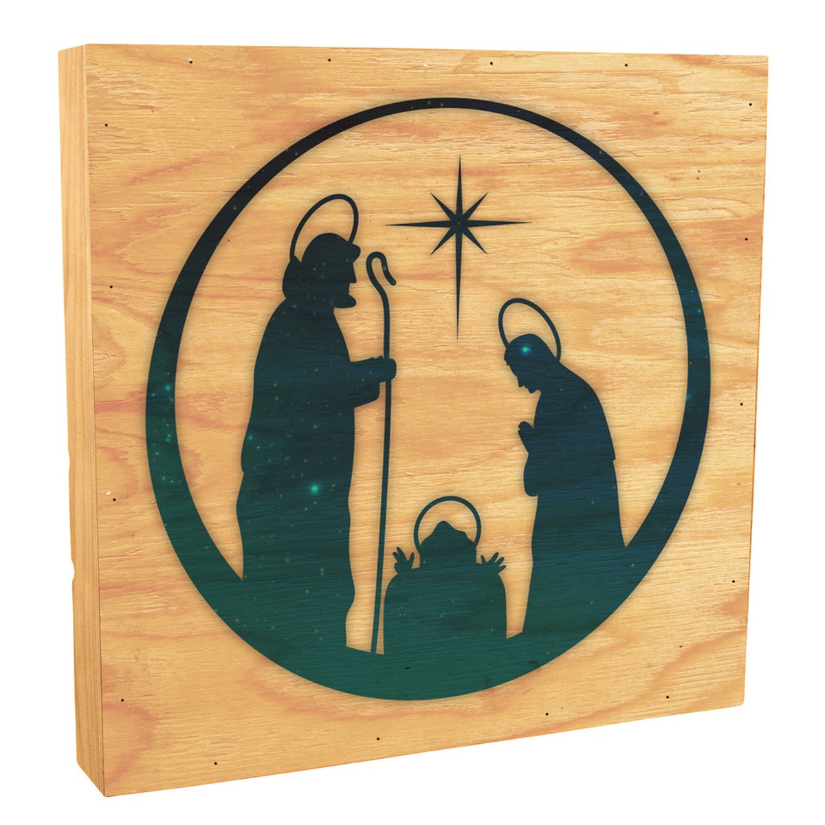 Vintage Nativity Rustic Box Art