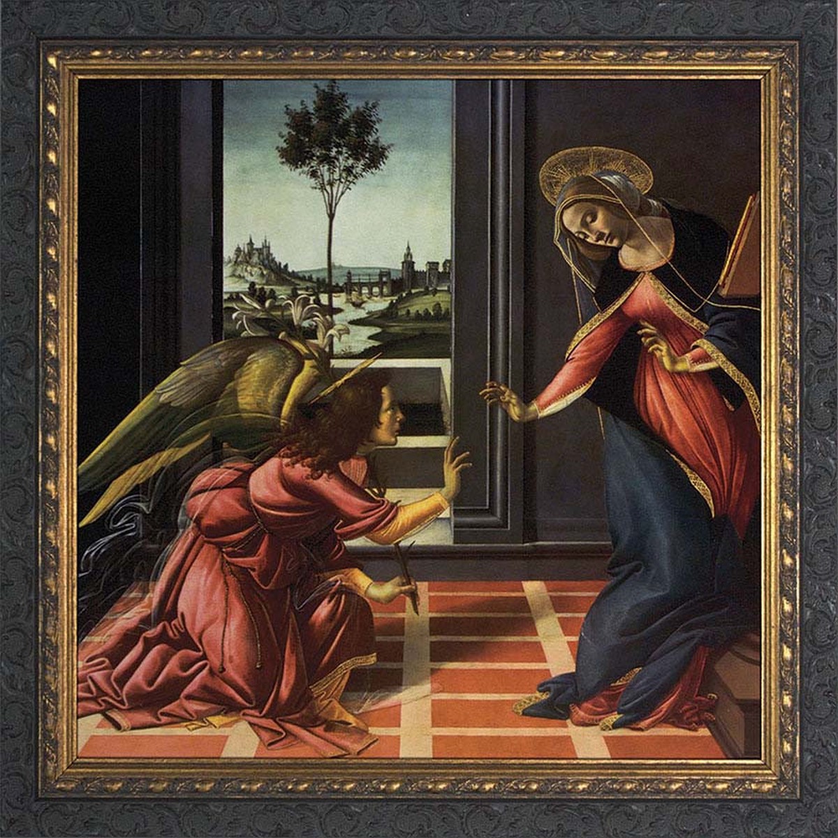 Annunciation by Botticelli Framed Art