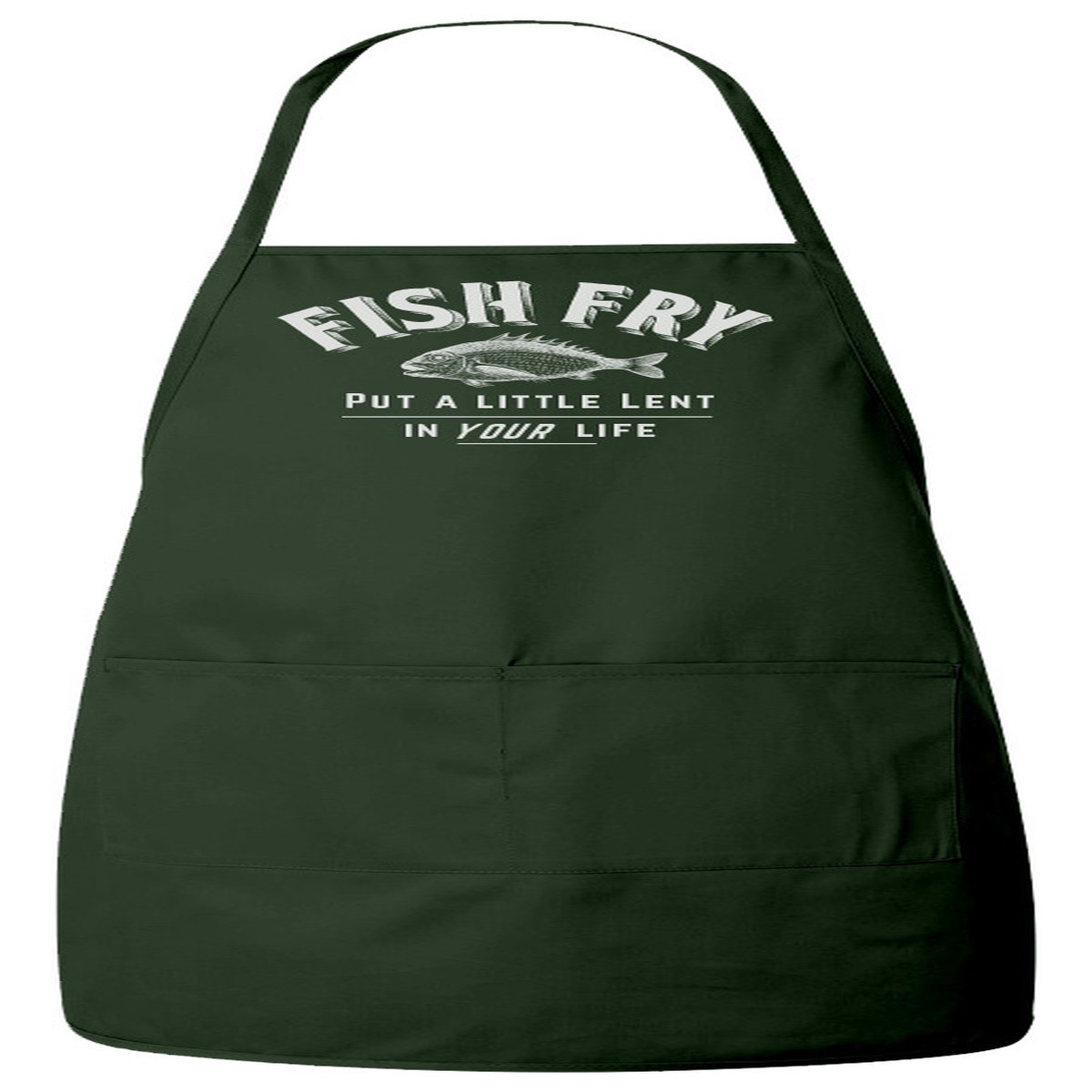 Fish Fry Apron (Green) Personalized