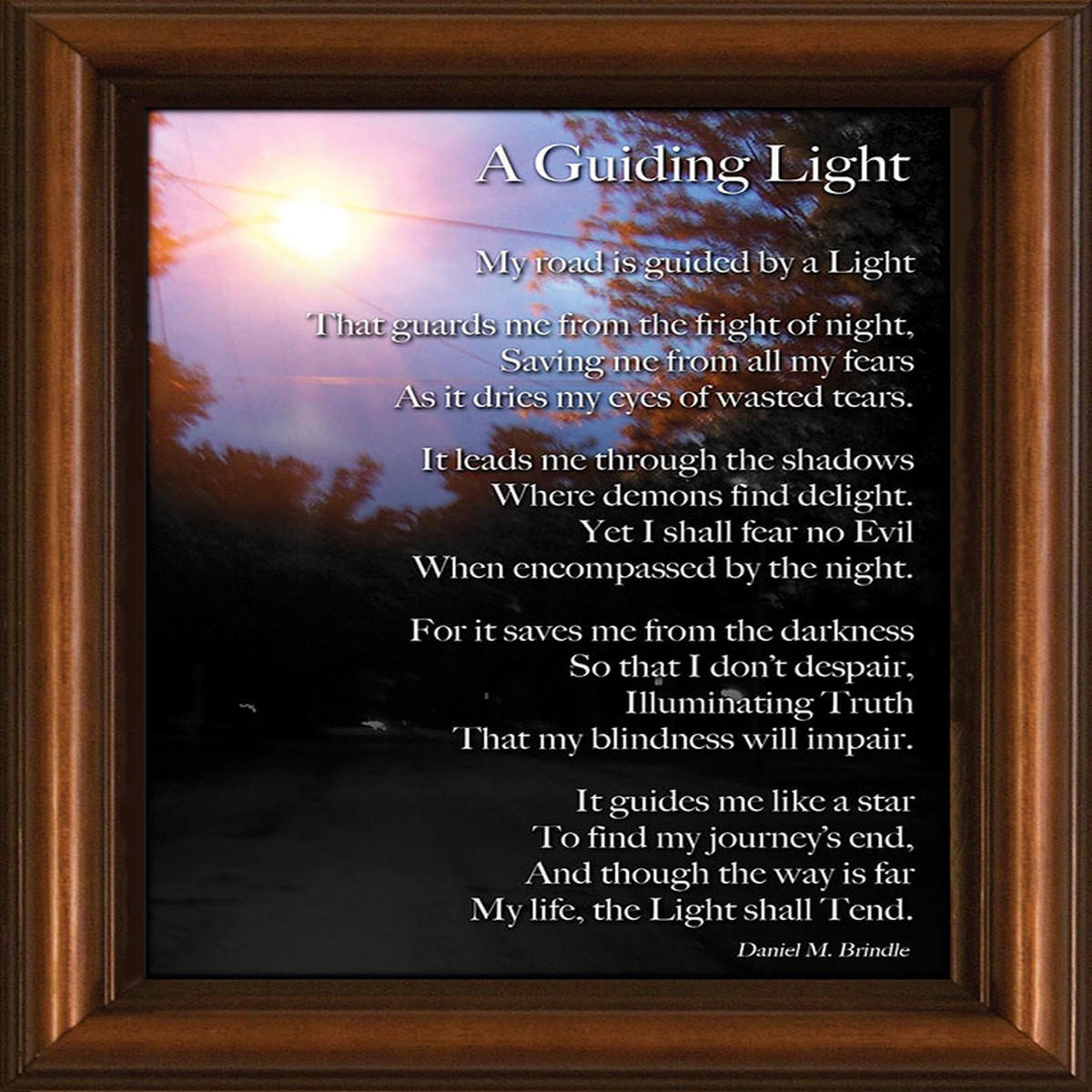 Guiding Light Poem Framed