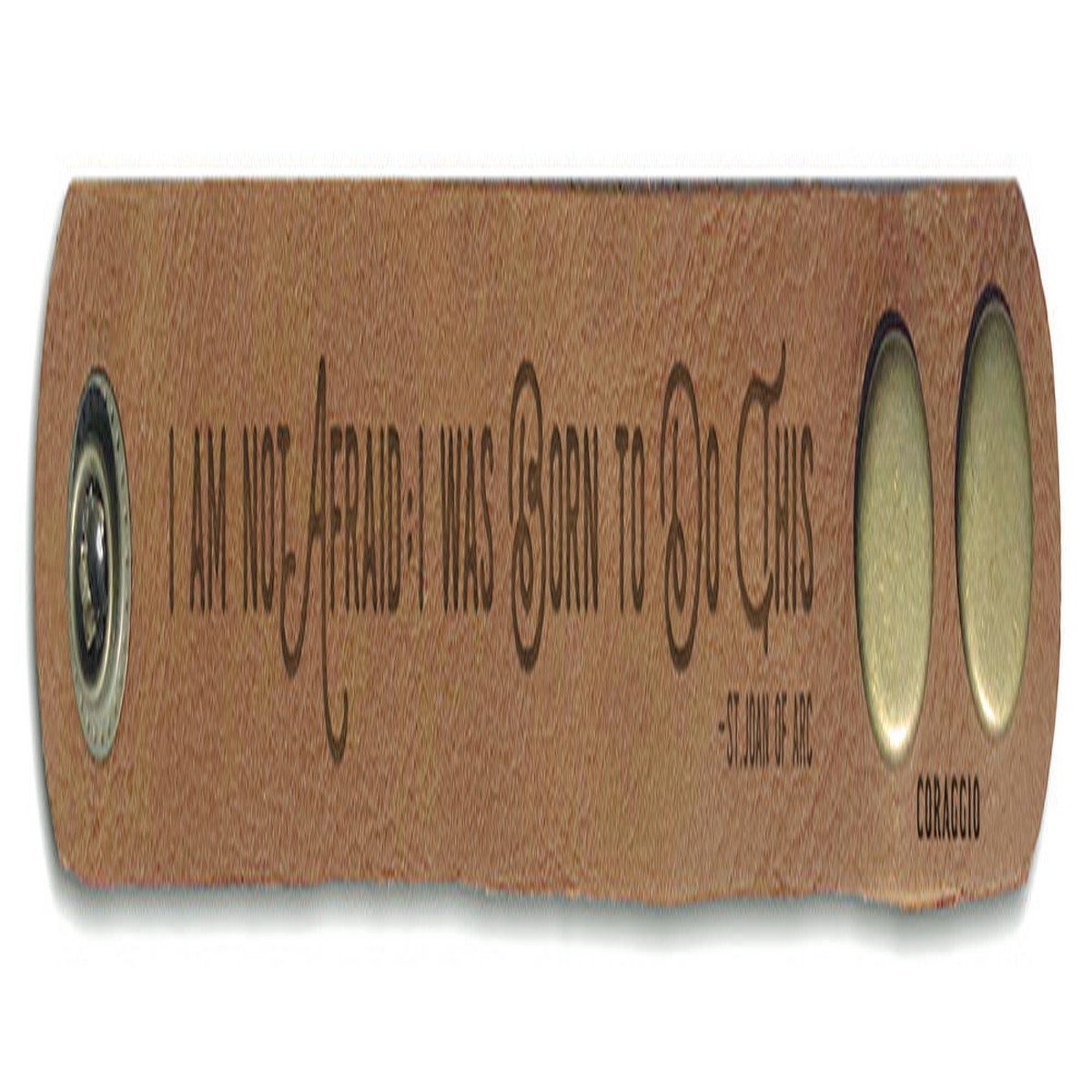 "I Am Not Afraid" Rustic Leather Bracelet