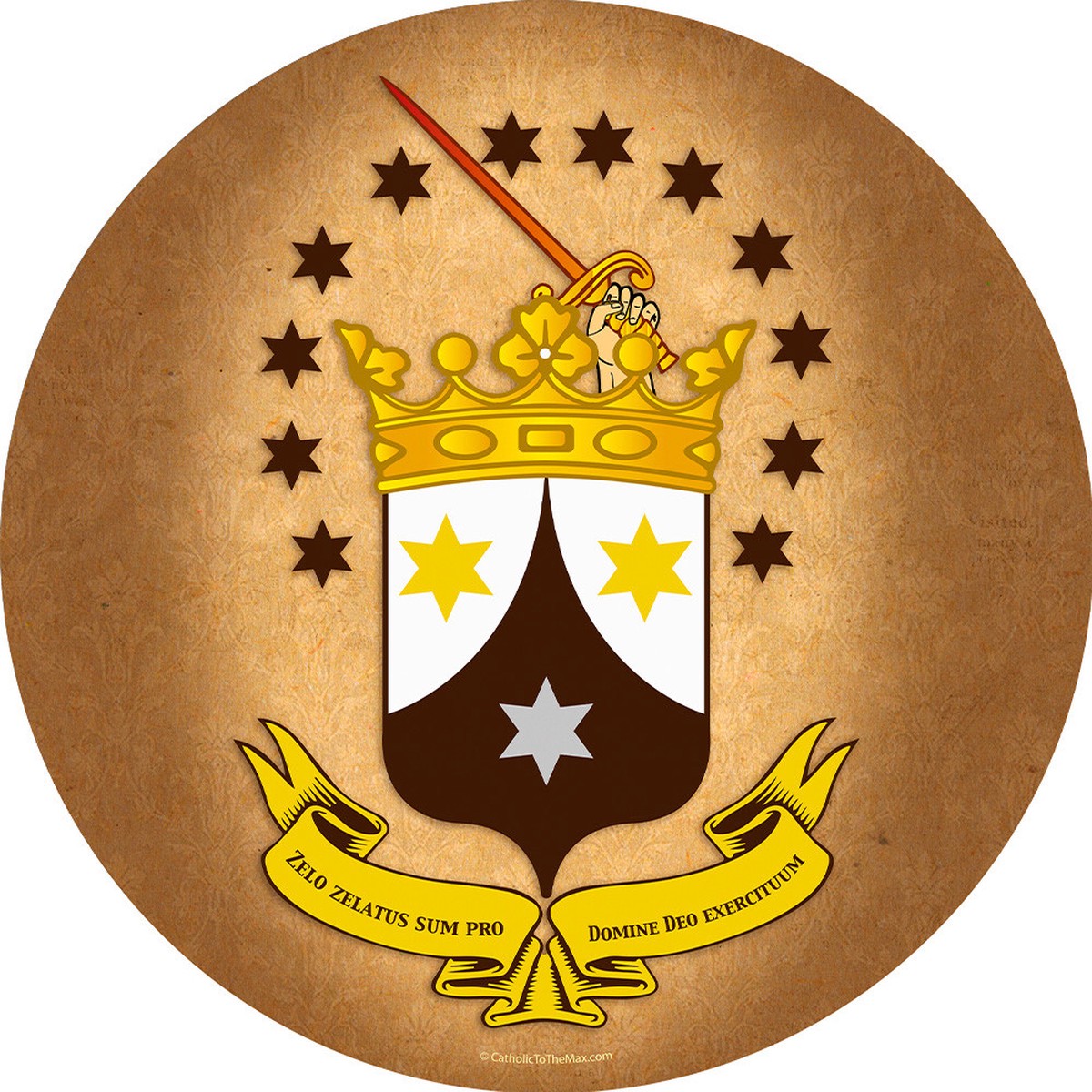 Ancient Carmelite Crest Emblem Decal