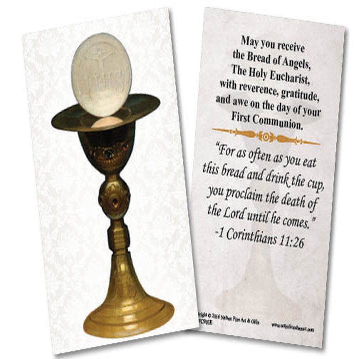 Chalice First Communion Holy Card III