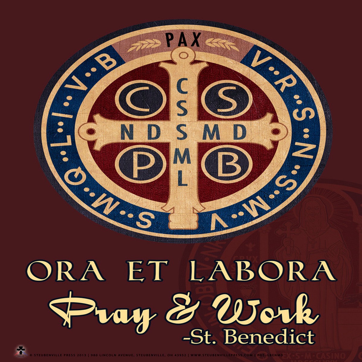 Benedictine Medal Graphic Poster