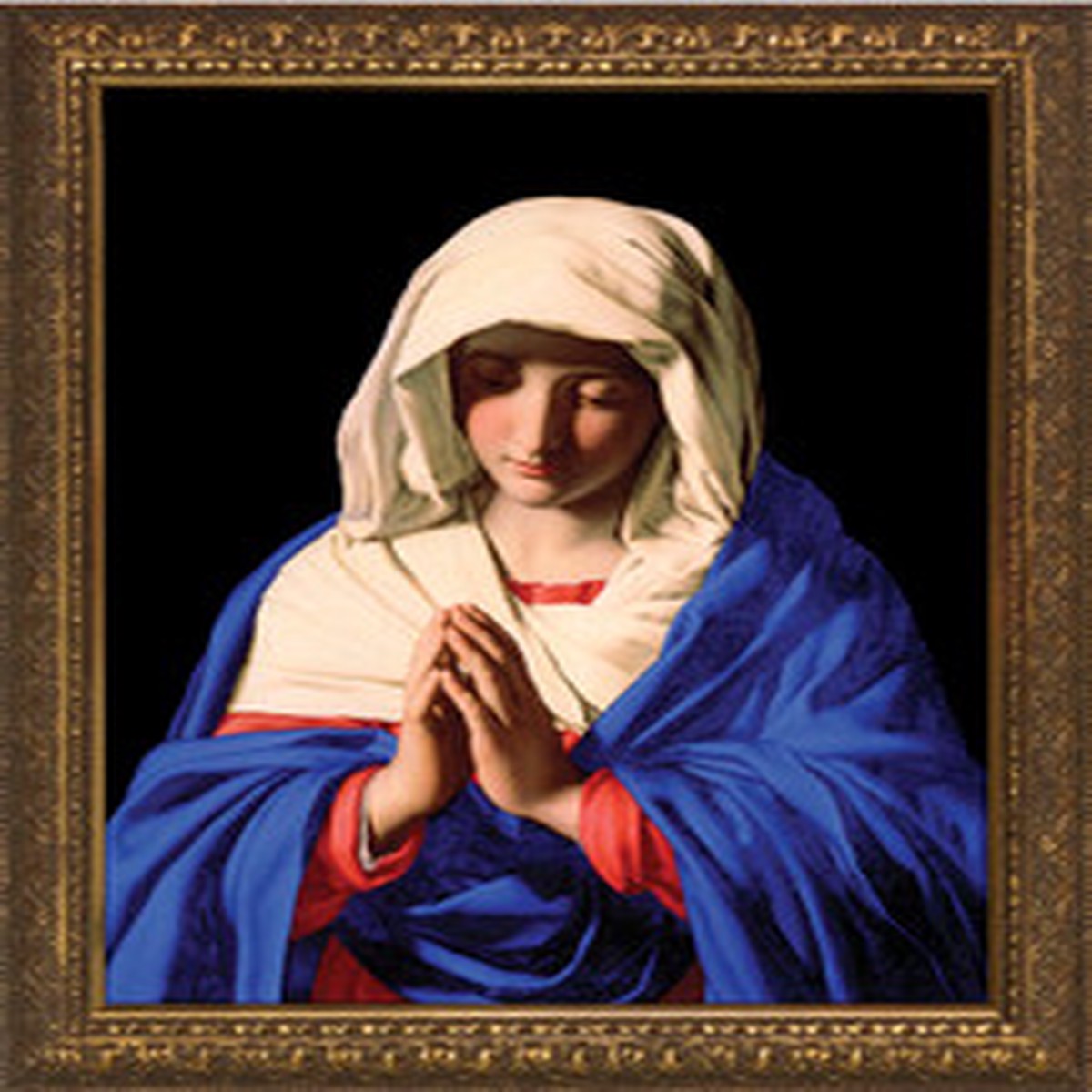 Madonna in Prayer - Gold Framed Art