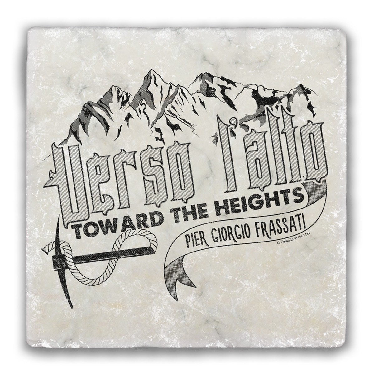 "Verso L'Alto" Tumbled Stone Coaster