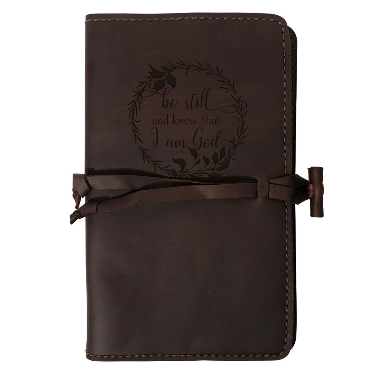"Be Still And Know" Rustic Leather Journal Cover