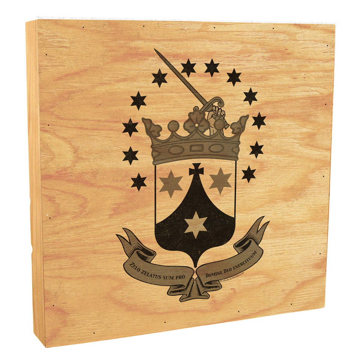 Discalced Carmelite Crest Rustic Box Art