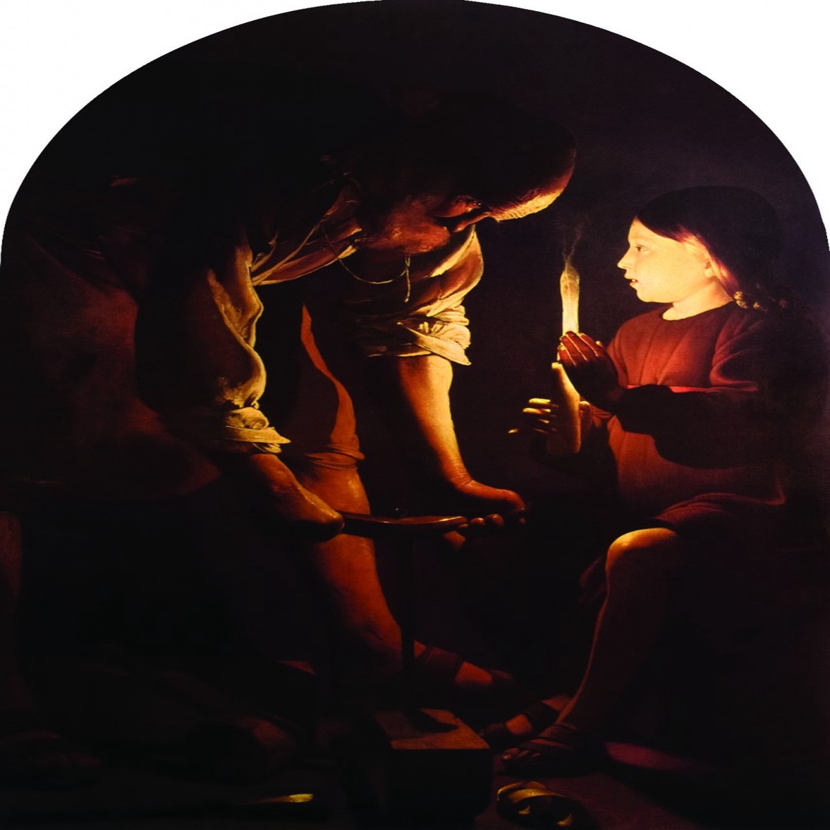 St. Joseph Working Late Arched Magnet