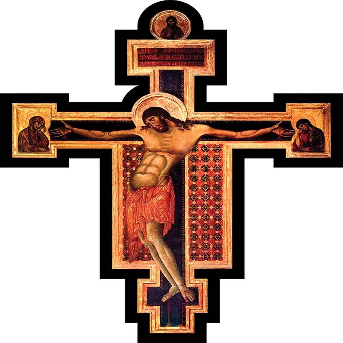 Byzantine Oversized Wall Plaque Crucifix