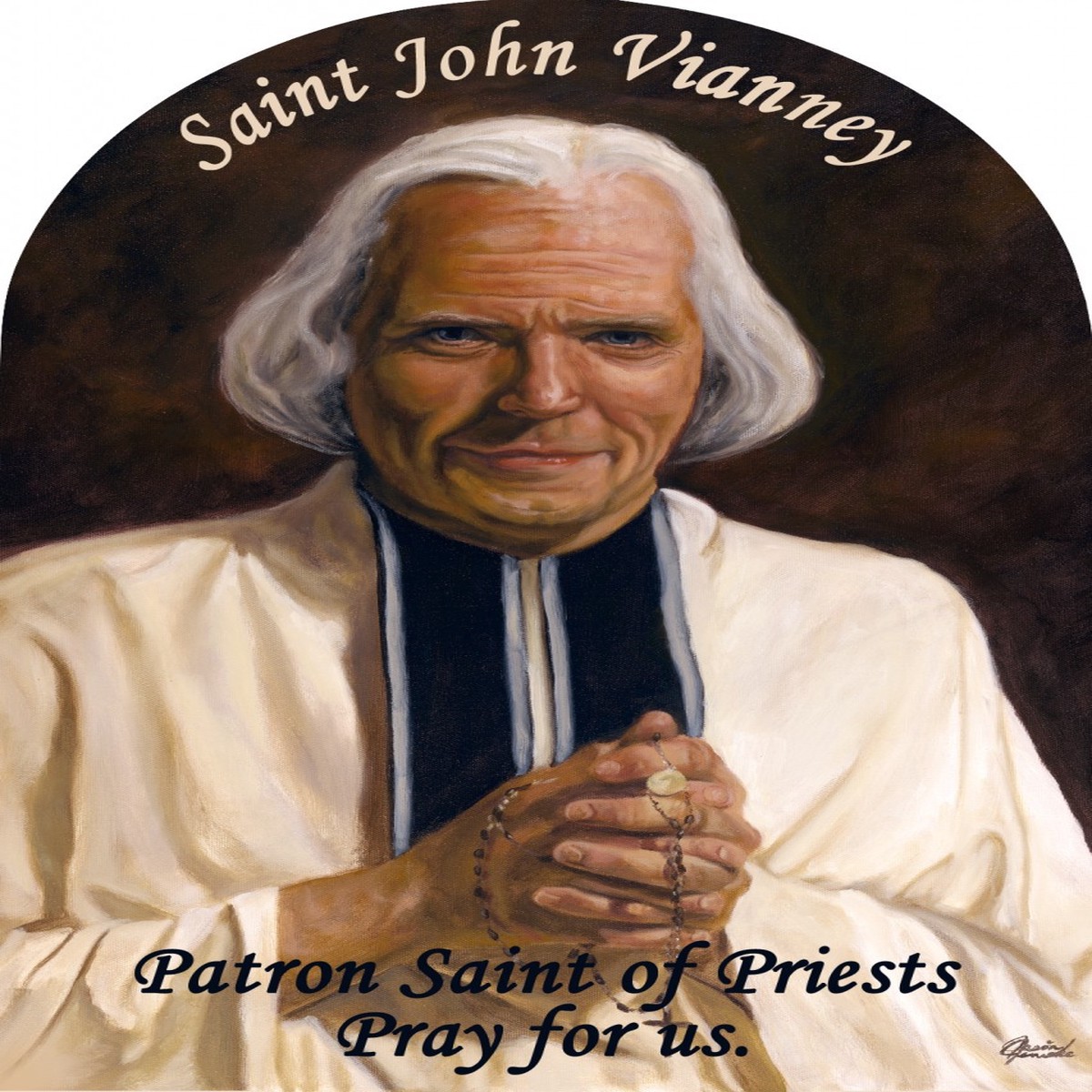 St. John Vianney Arched Magnet