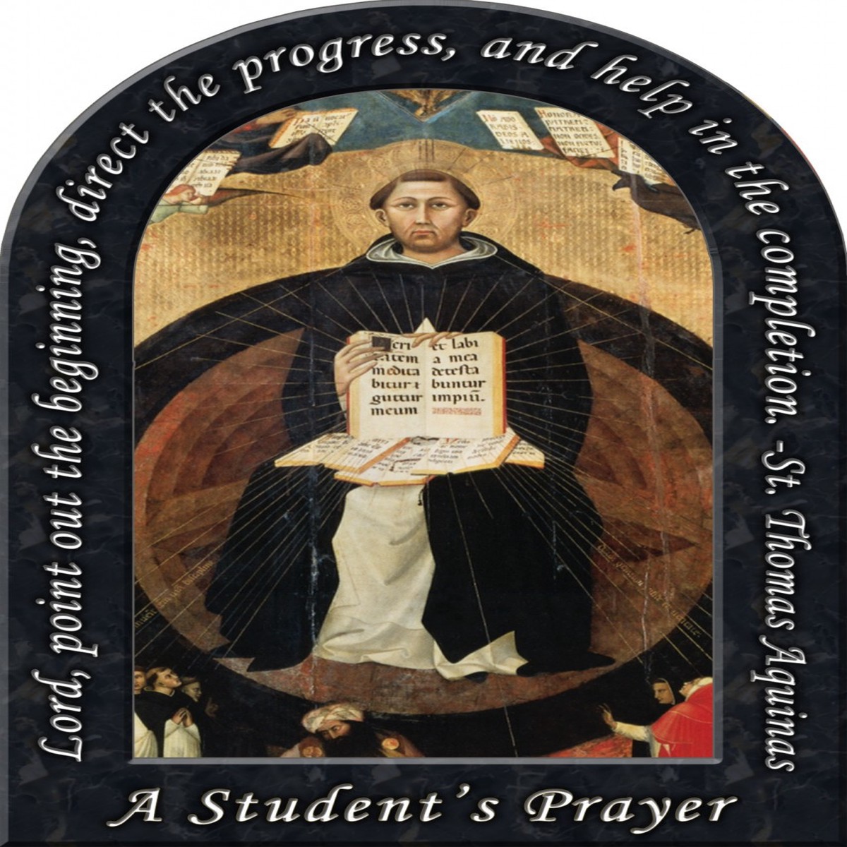 St. Thomas Aquinas Prayer Arched Magnet
