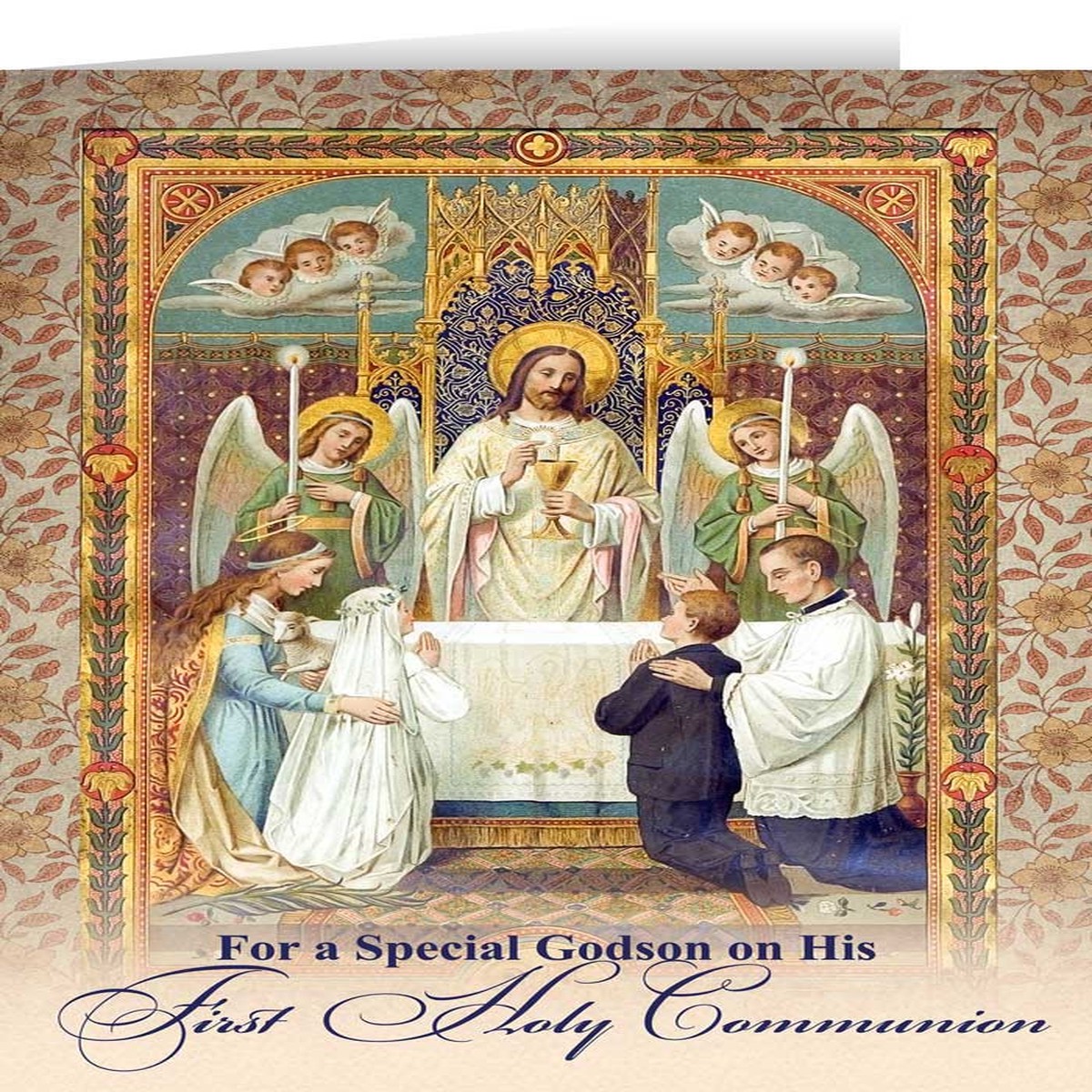 Godson's First Communion Greeting Card