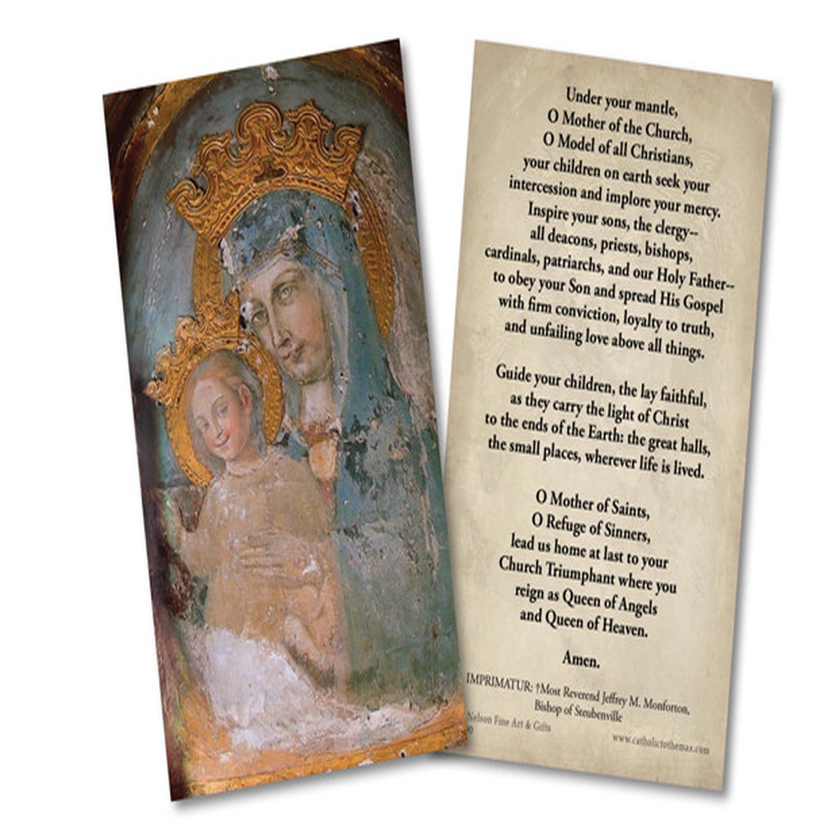 Mater Ecclesiae - Original Unrestored Holy Card