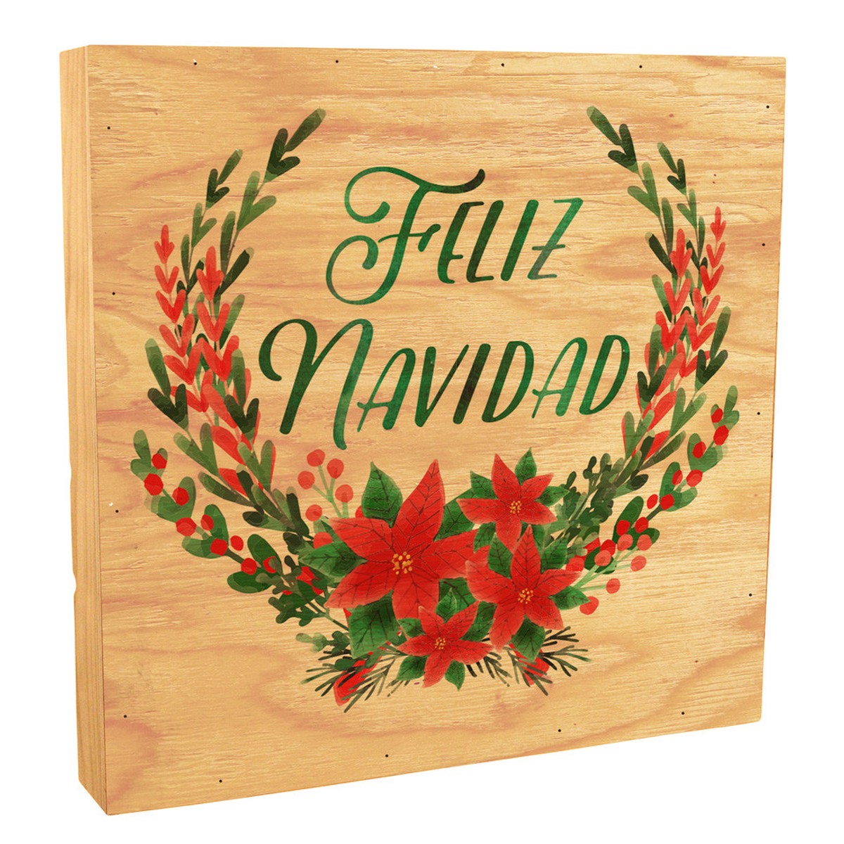"Feliz Navidad" Rustic Box Art
