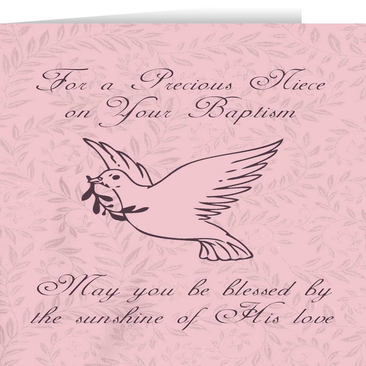 Niece's Baptism Dove Greeting Card