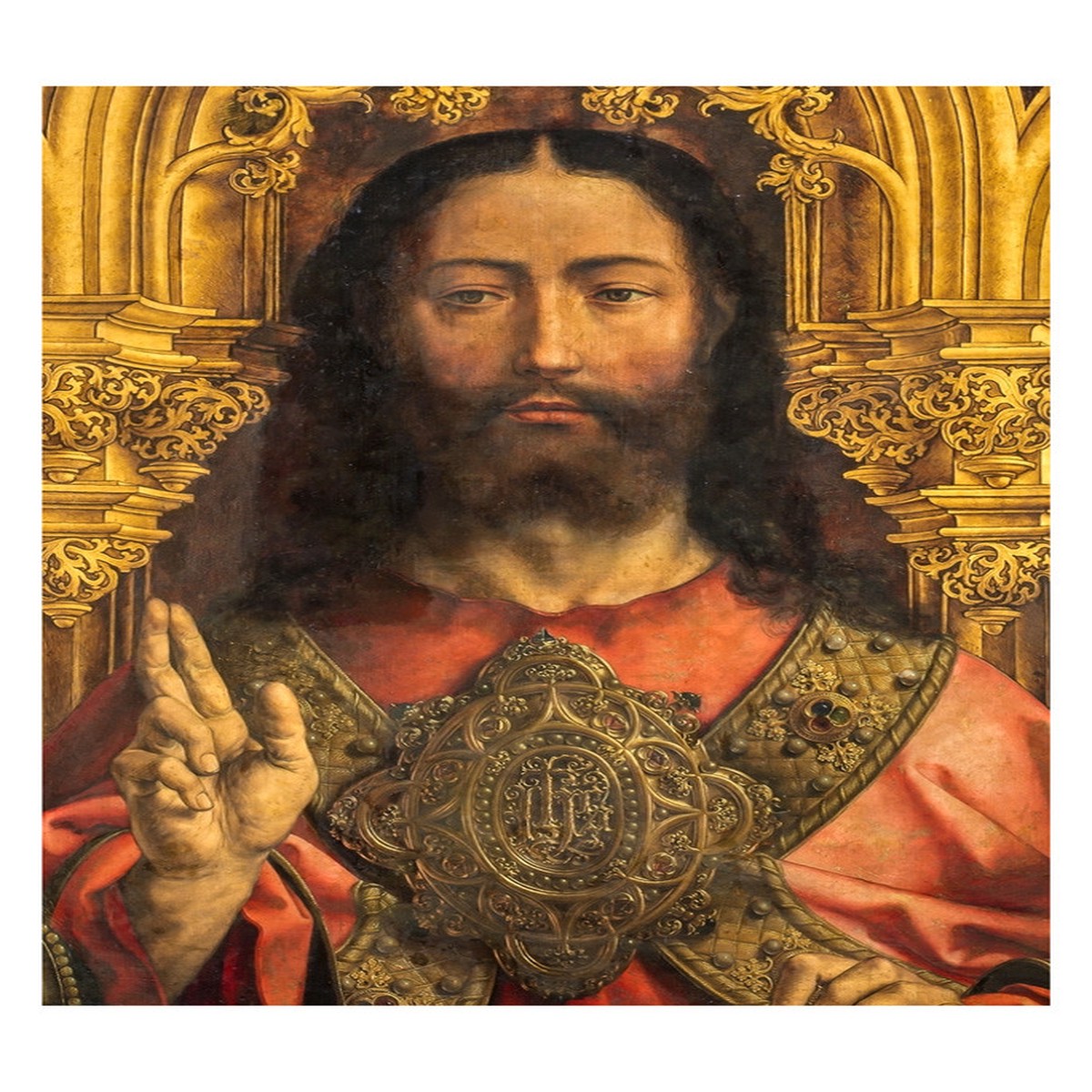 Christ Enthroned by Jan Gossaert Print