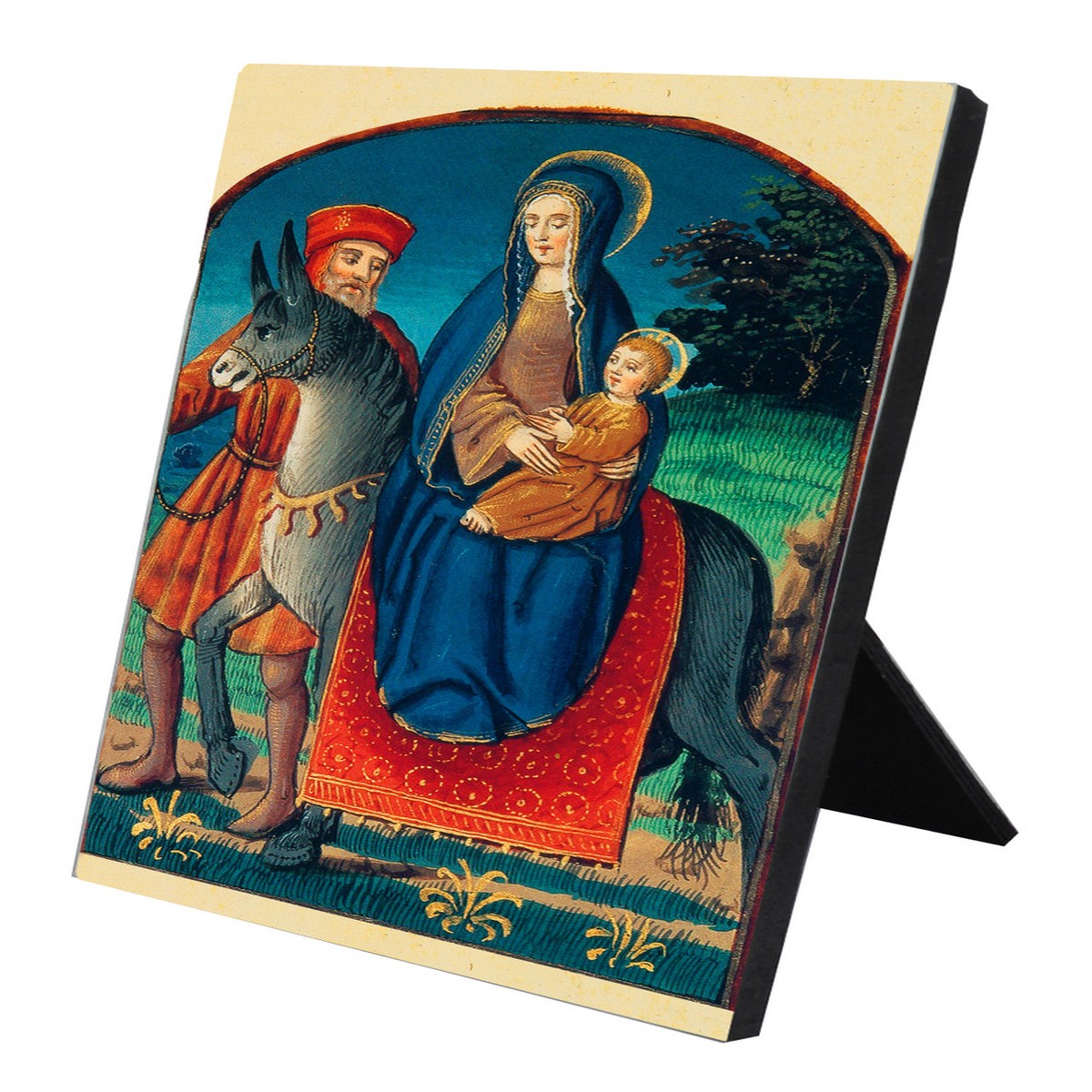 Flight Into Egypt (Medieval) Vertical Desk Plaque
