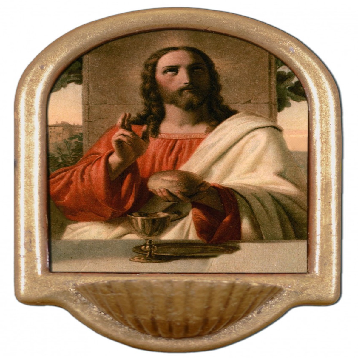 Last Supper Holy Water Font