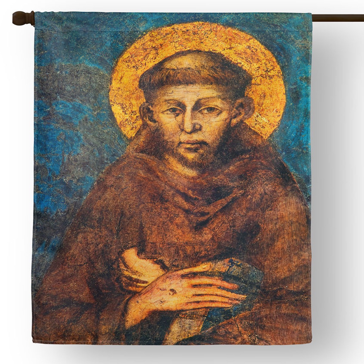 Saint Francis (Detail) Outdoor House Flag